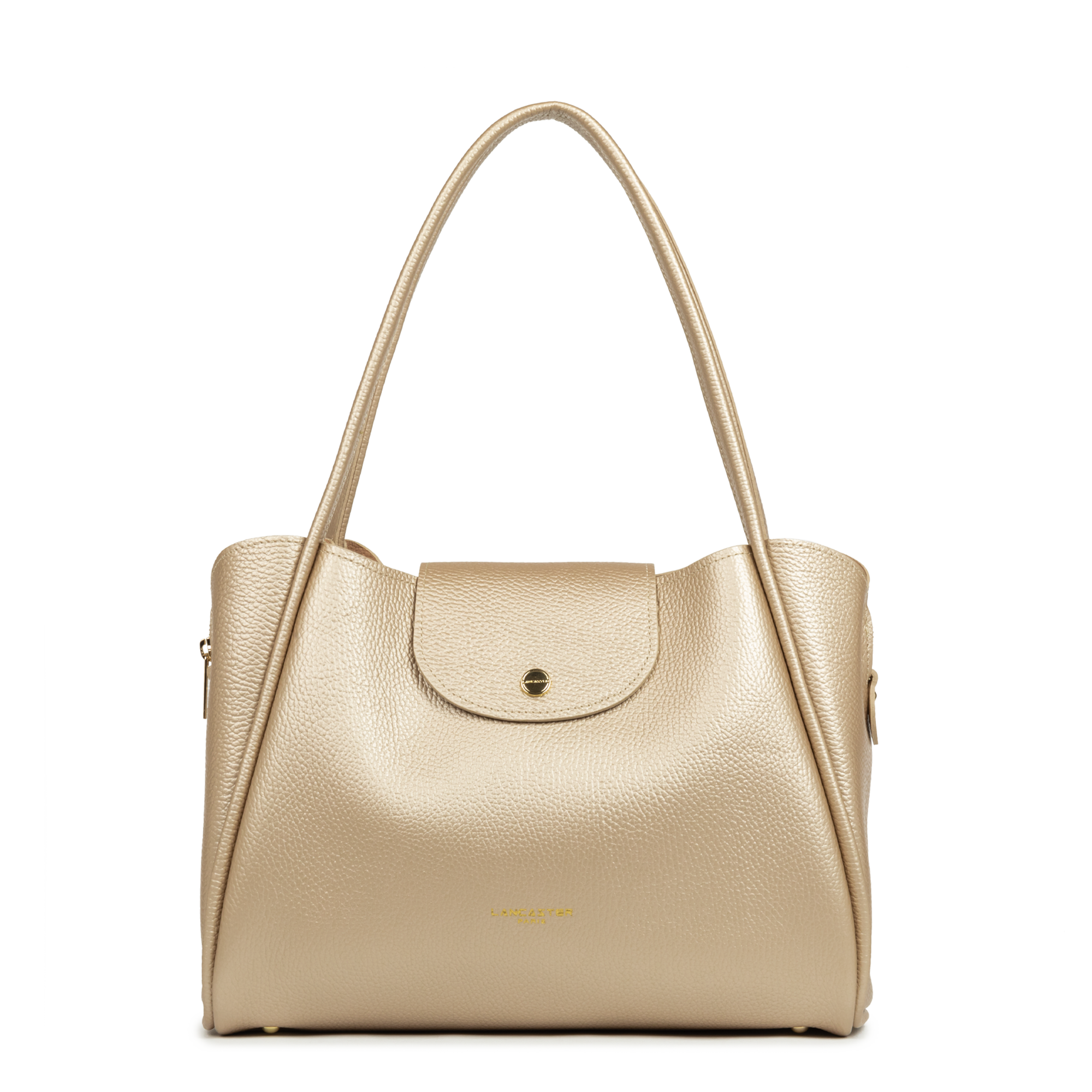 Grand sac cabas épaule - ida double LANCASTER Doré