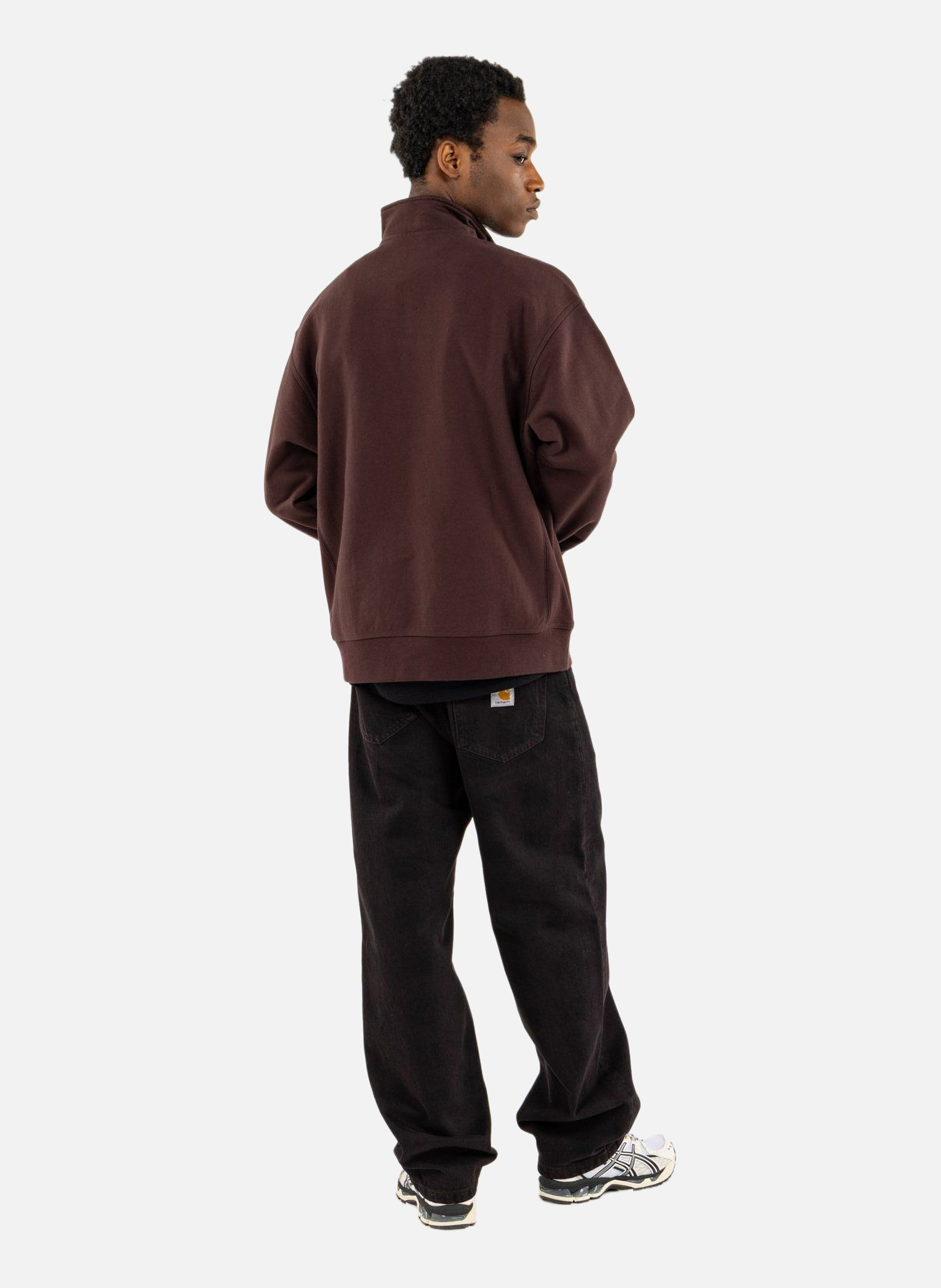 Sweat zippé half zip american script CARHARTT WIP Marron