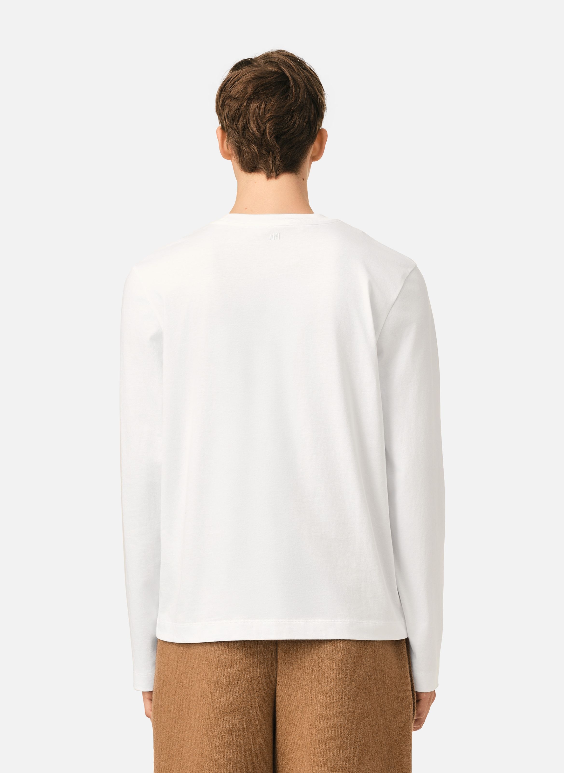 T-shirt manches longues ami de coeur rouge unisexe AMI PARIS Blanc