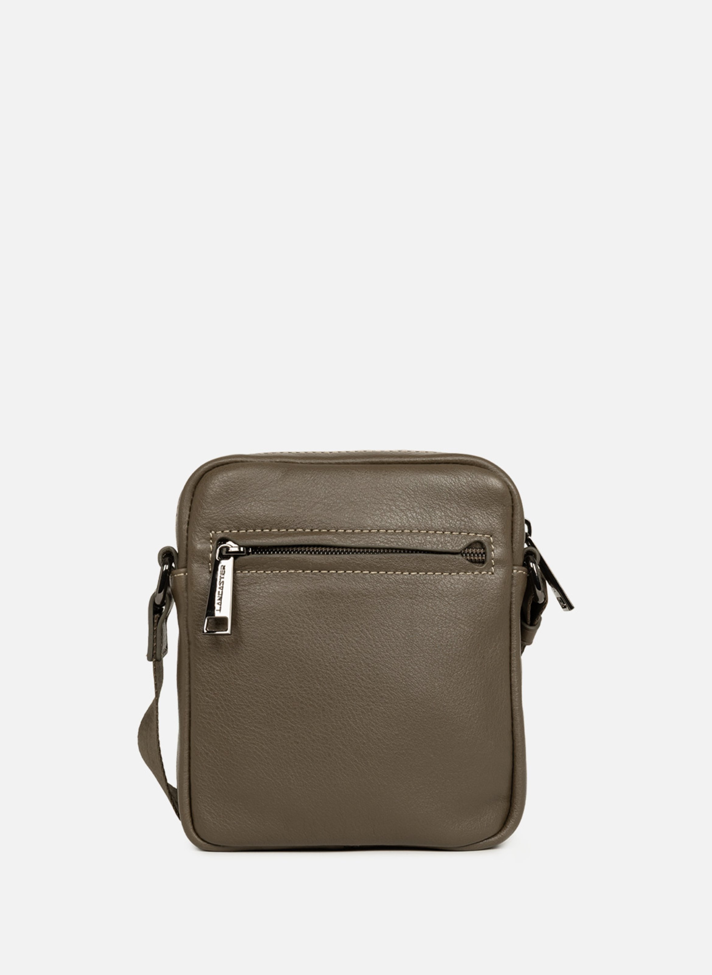Kleine schoudertas - zachte vintage LANCASTER Kaki