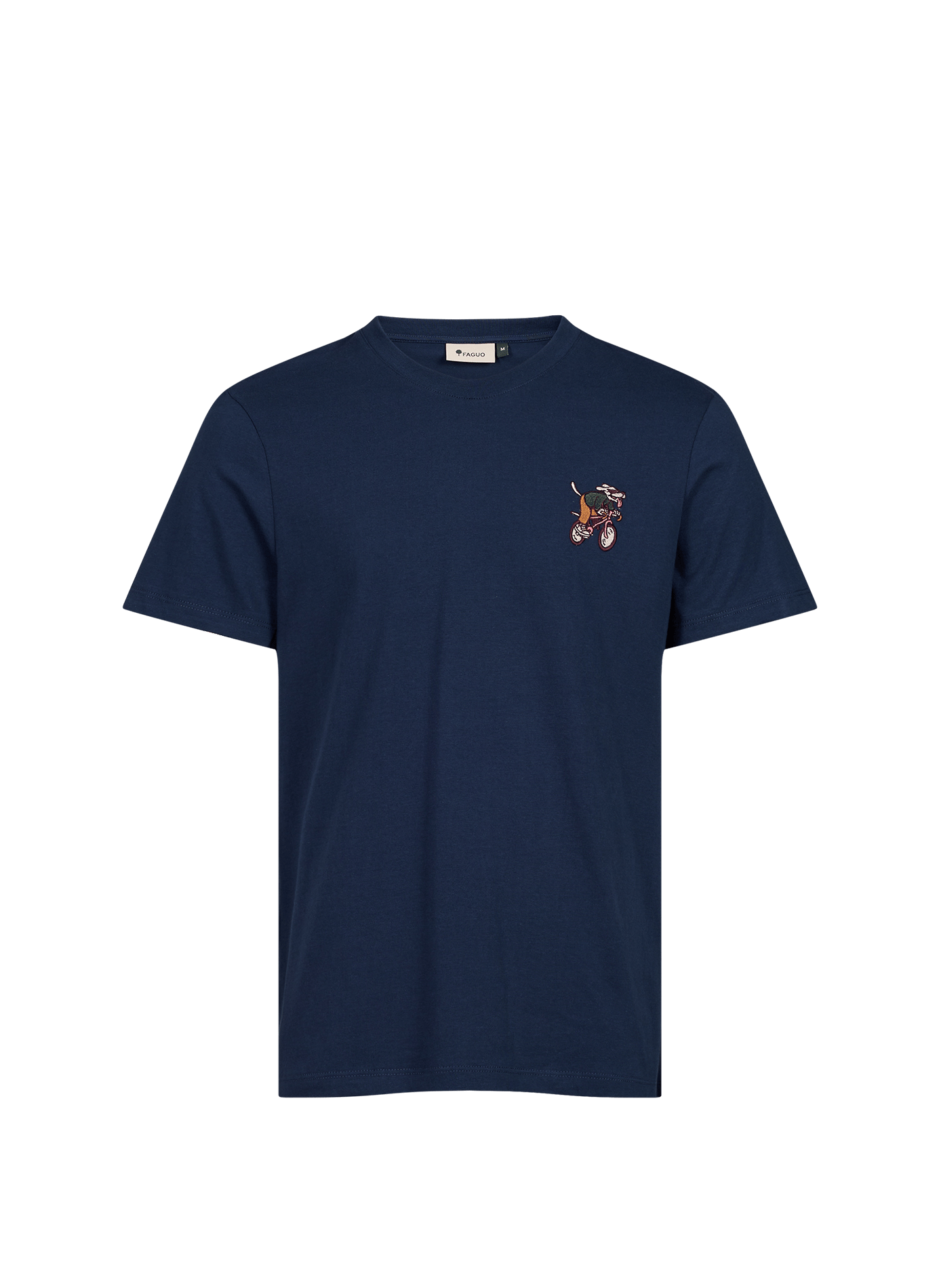 Tee-shirt col rond en coton  Bleu