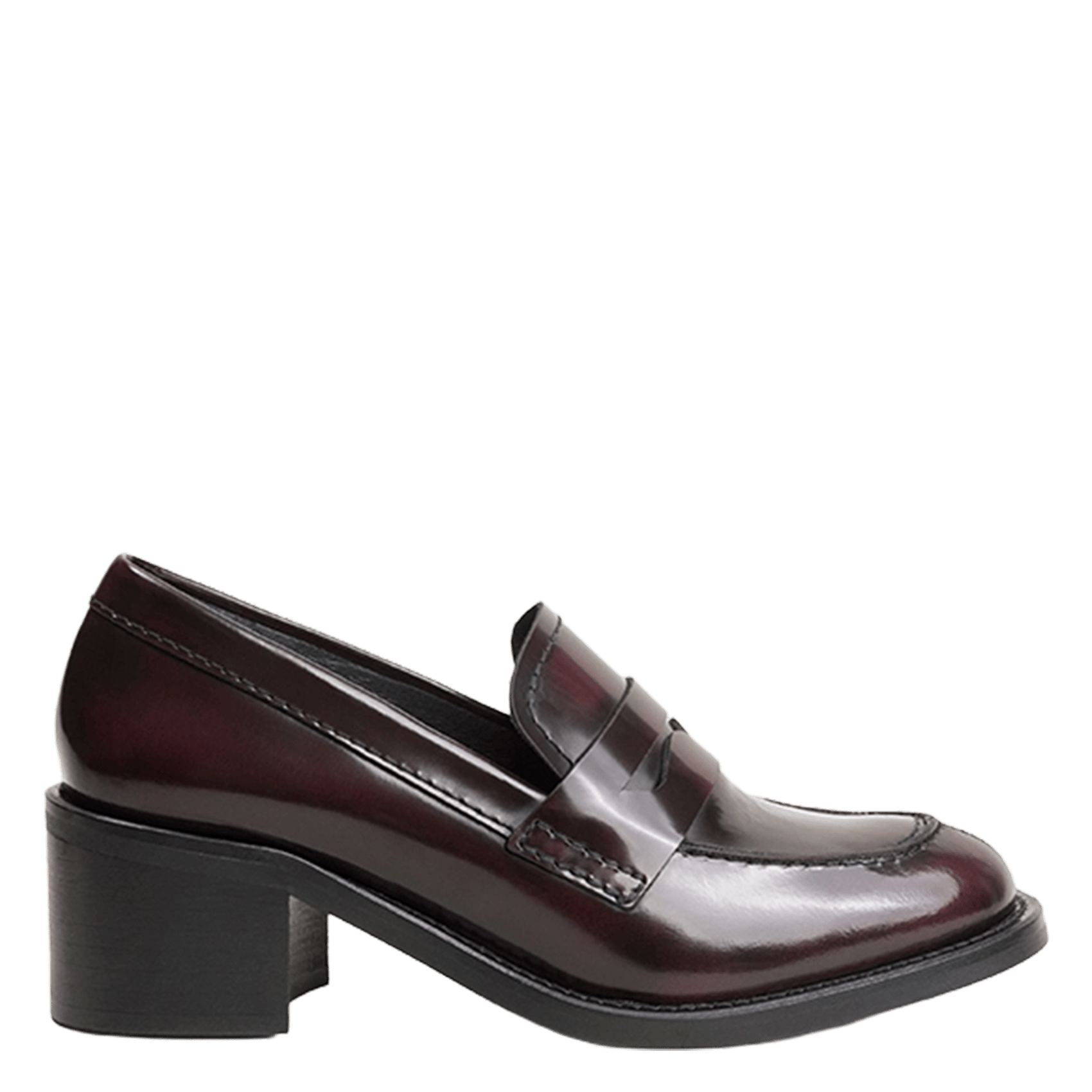 Mocassins à talon en cuir vernis dollege JONAK Marron