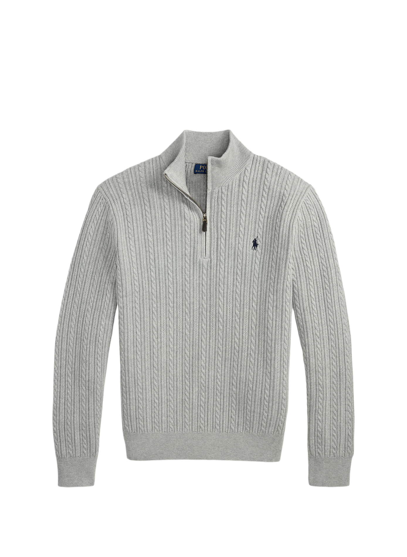 Straight twisted cotton sweater  Andover heather