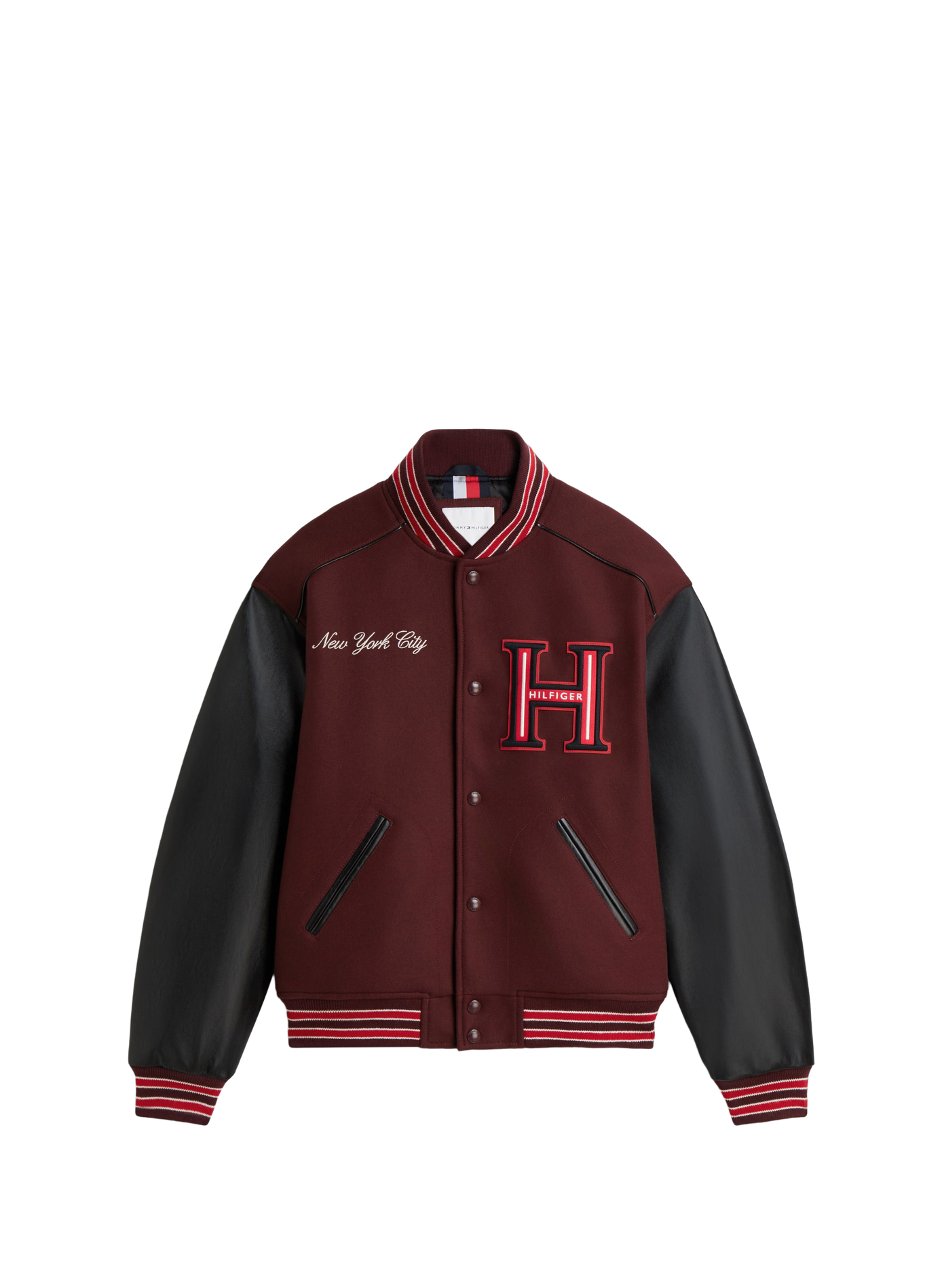 Blouson à broderies en laine mélangée TOMMY HILFIGER Rot