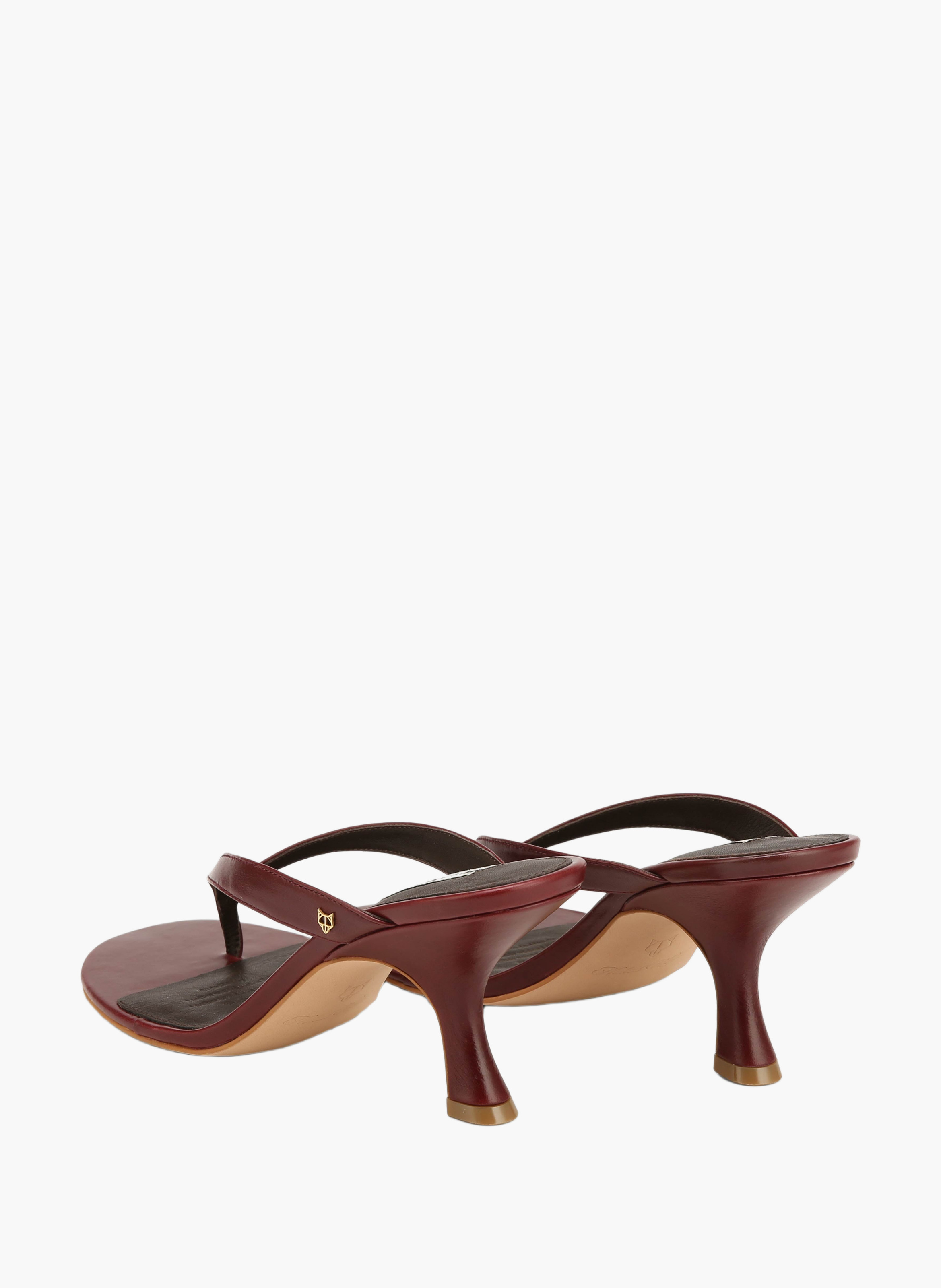 Mandy Absatzschuhe aus gewachstem Leder NAKED WOLFE Rot
