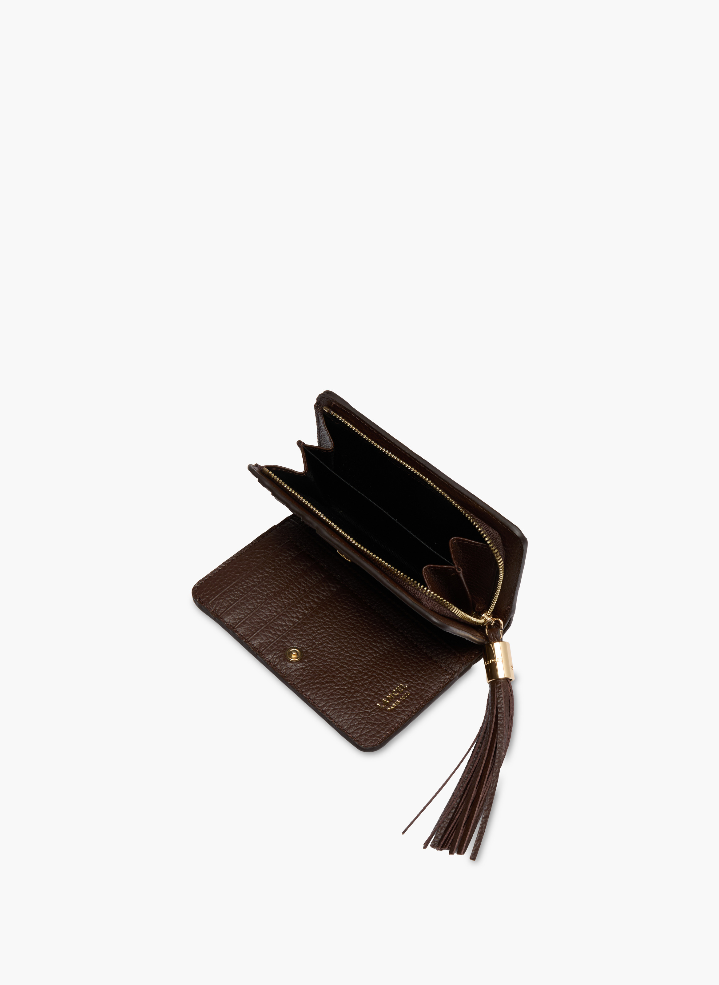 Compacte rechthoekige portefeuille van Lancel's Premier Flirt in leer. | Bruin LANCEL Dames