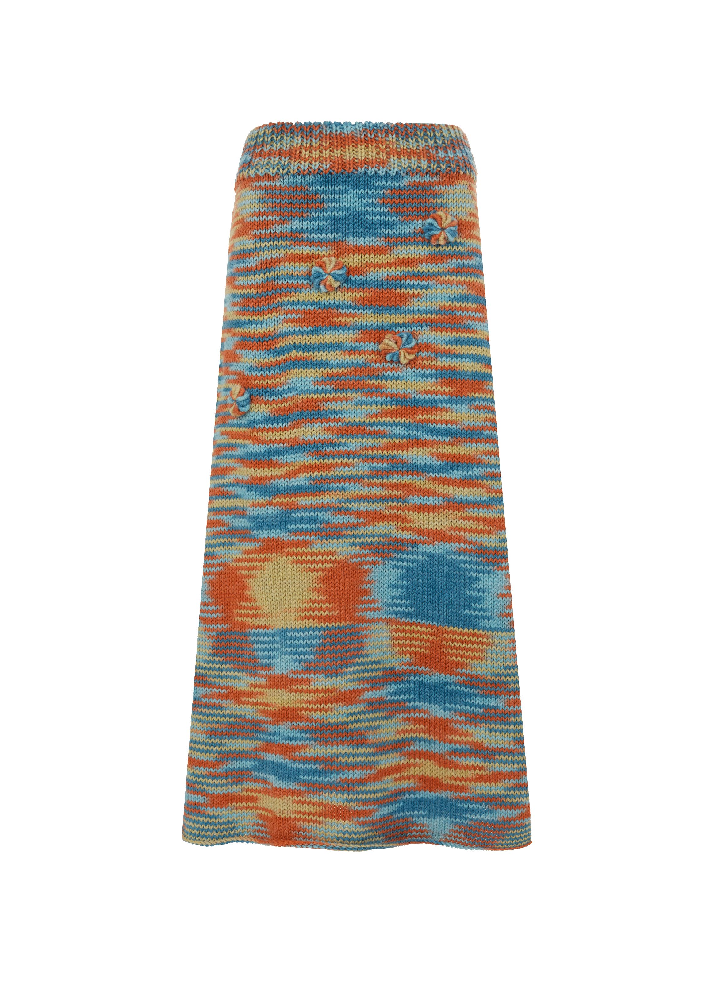 Jupe midi Cusi en laine mélangée