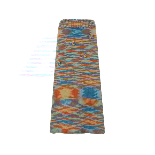 Jupe midi Cusi en laine mélangée