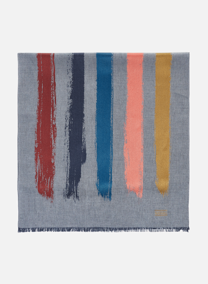 Artist Stripes Schal aus Baumwolle und Seide PAUL SMITH