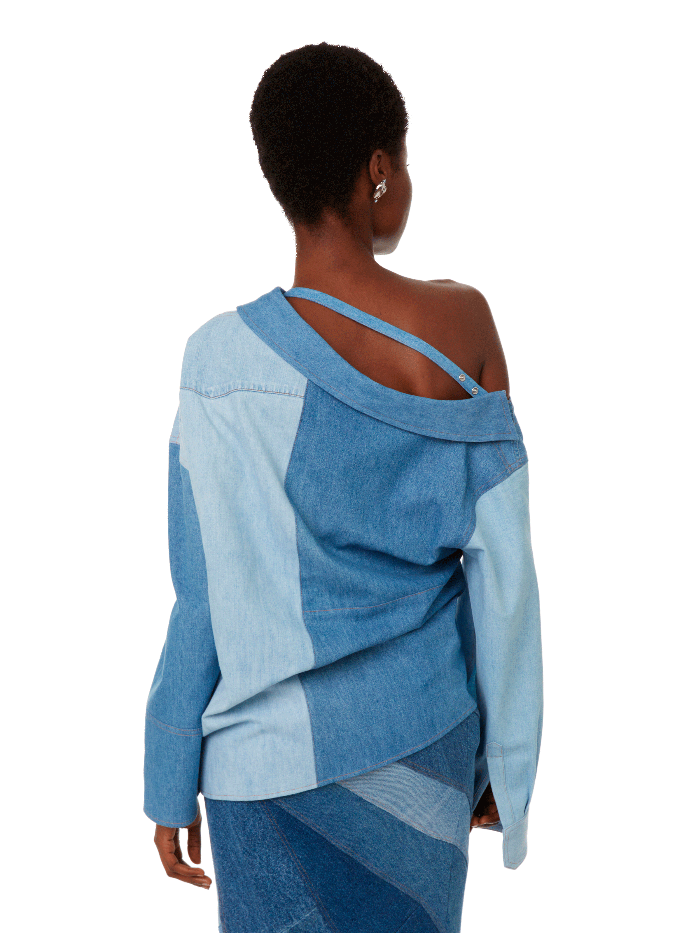 Chemise ample en coton A.W.A.K.E. MODE Bleu