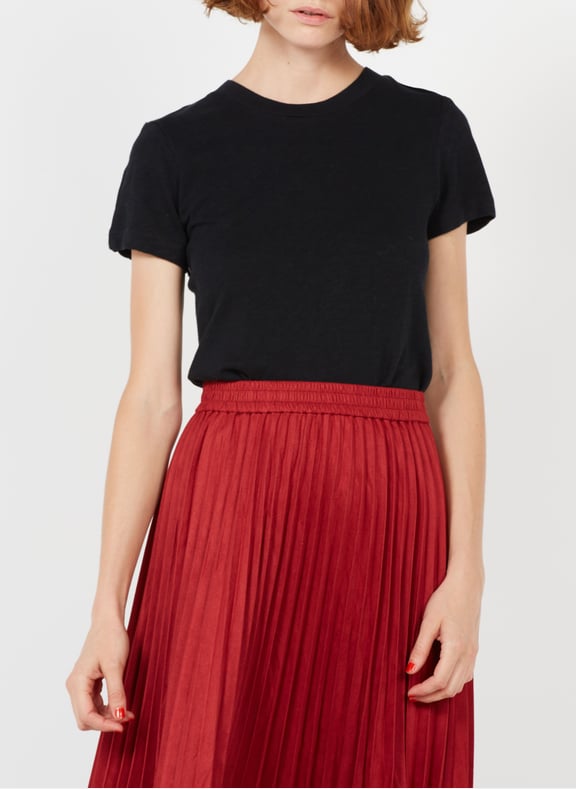 Tee-shirt col rond droit en coton sonoma Noir by AMERICAN VINTAGE AMERICAN VINTAGE Tee-shirt col rond droit en coton sonoma Noir