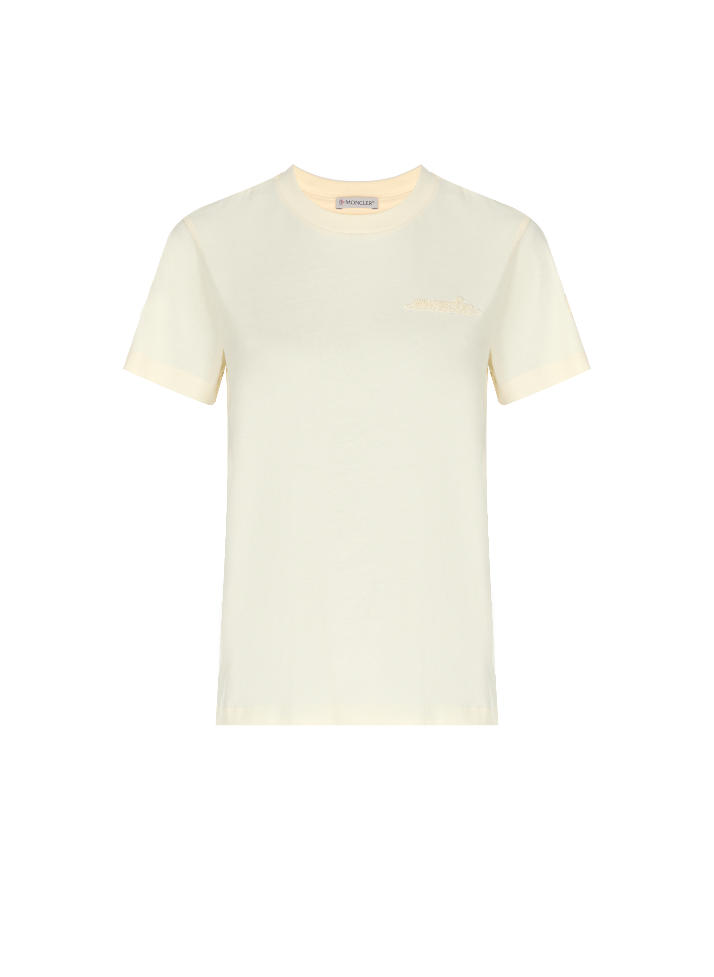MONCLER T-shirt en coton  Beige