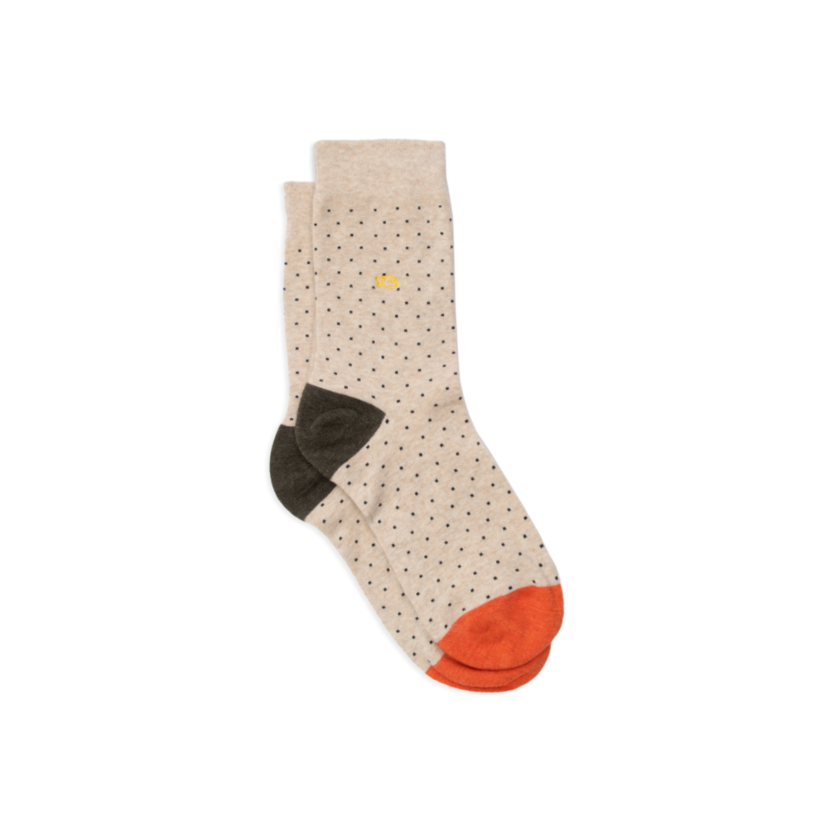 BILLYBELT Chaussettes en coton peigné à pois Beige