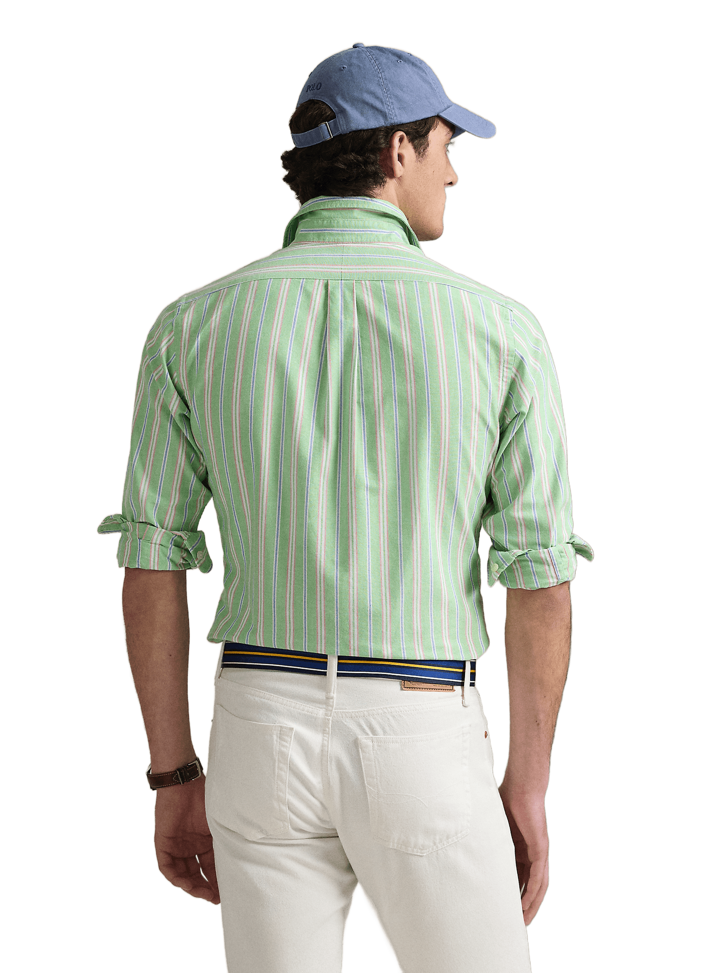 Chemise rayé en coton POLO RALPH LAUREN Vert