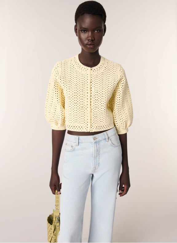 Cardigan droit Jaune by MAJE MAJE Cardigan droit Jaune