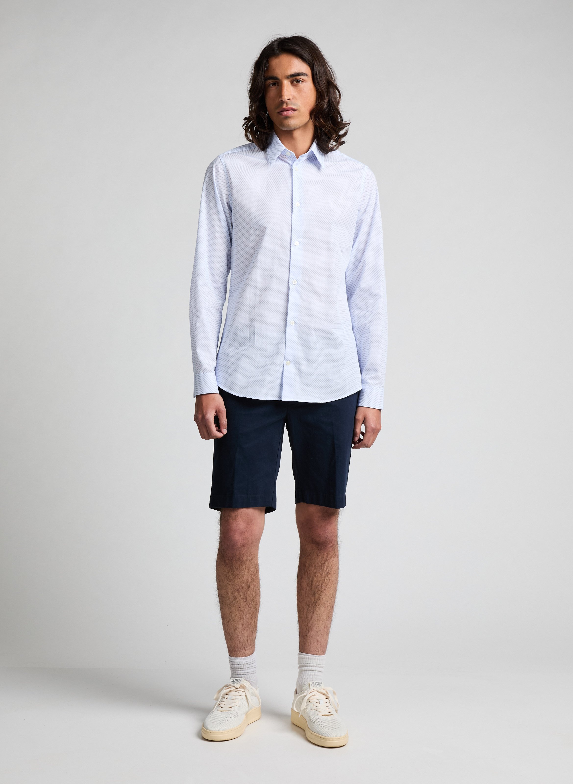 Chemise à motif en coton AU PRINTEMPS PARIS Bleu