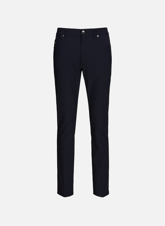 Pantalon droit côtelé Bleu by EMPORIO ARMANI EMPORIO ARMANI Pantalon droit côtelé Bleu