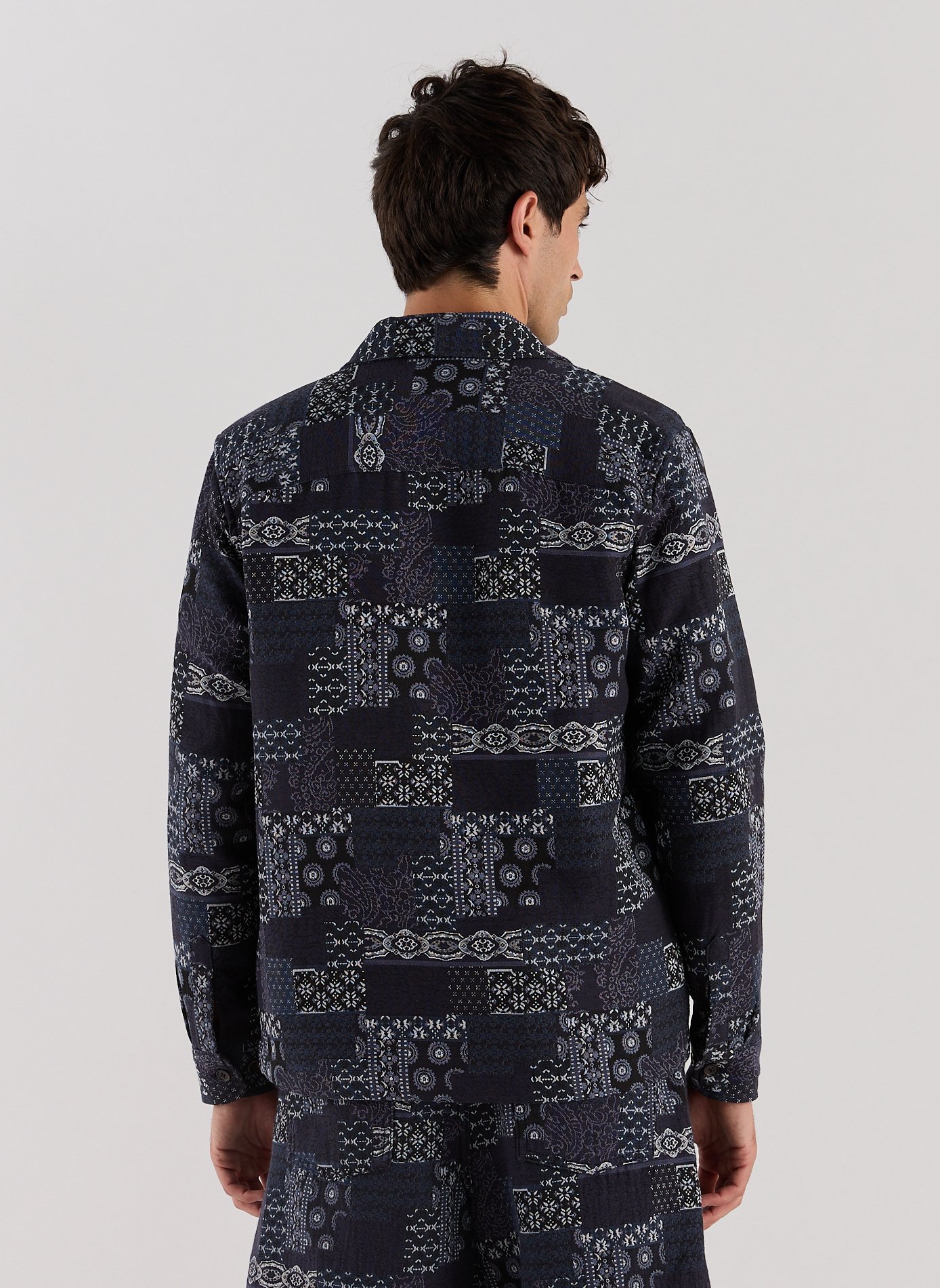 Veste Layton à jacquard effet patchwork LES DEUX Bleu