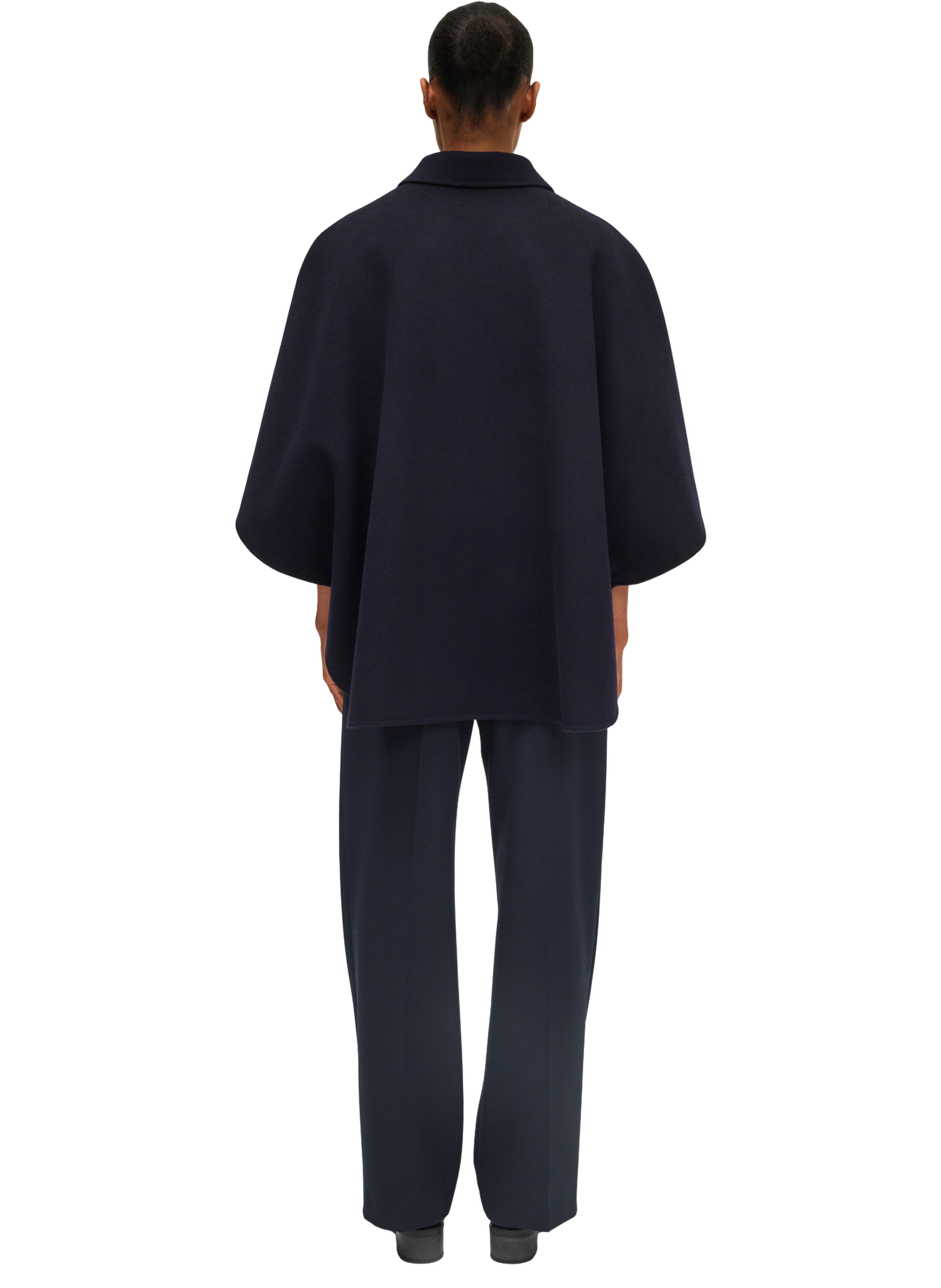 Manteau cape en laine - maeline PABLO Bleu