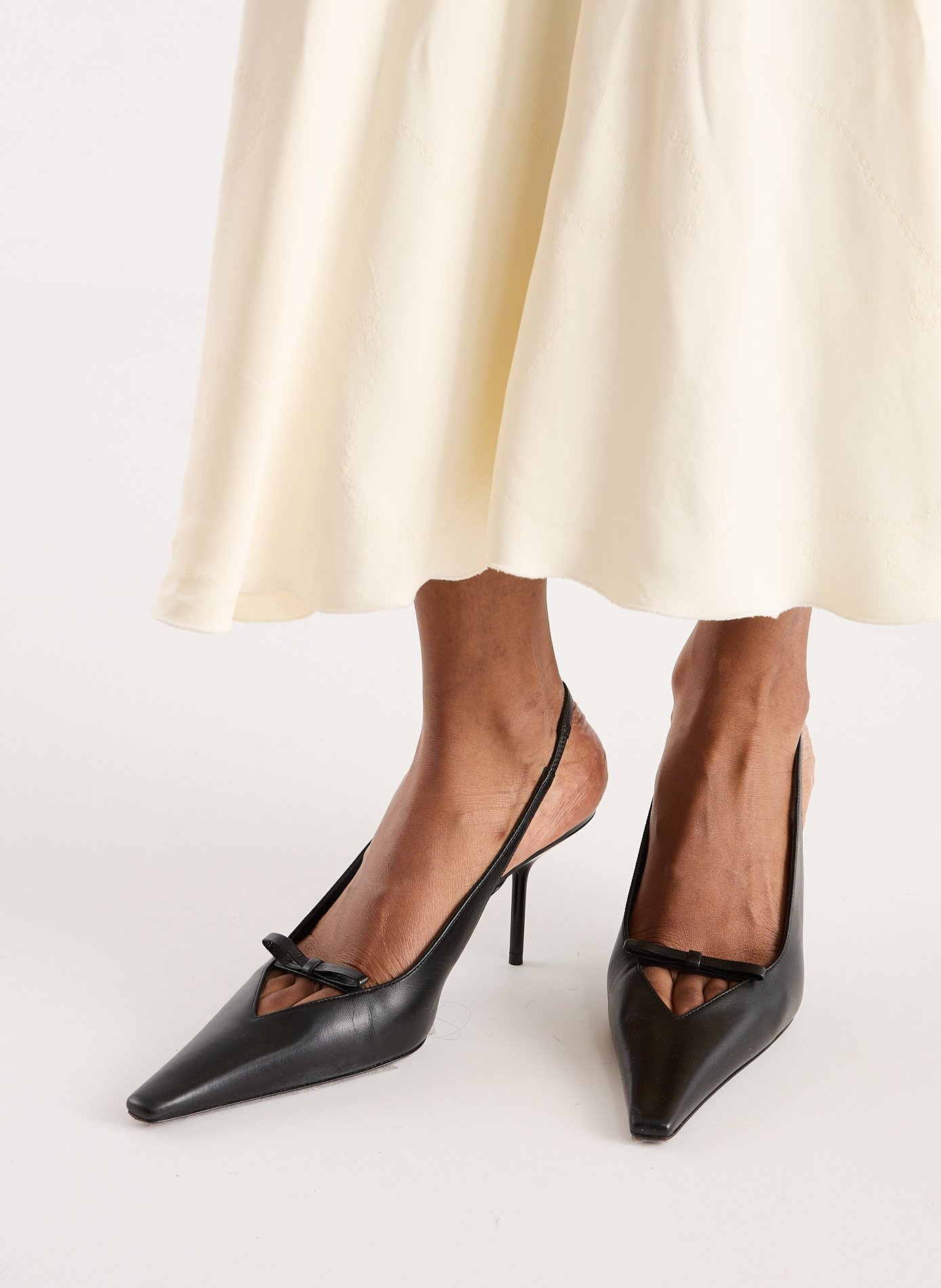 Sling-back en cuir  VICTORIA BECKHAM Noir