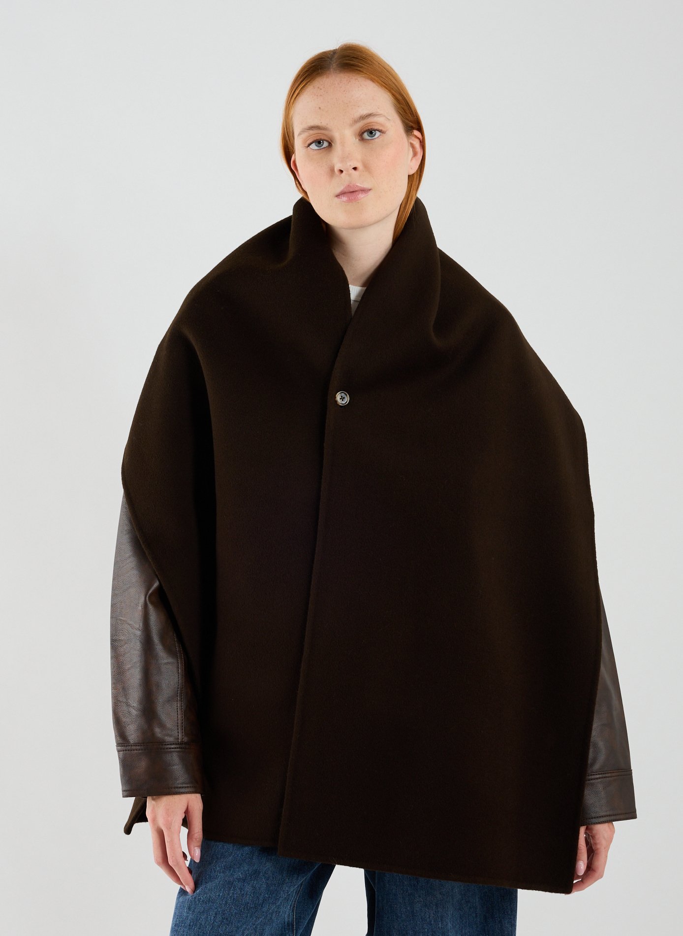 Micha mixed wool scarf ALMADA Brown