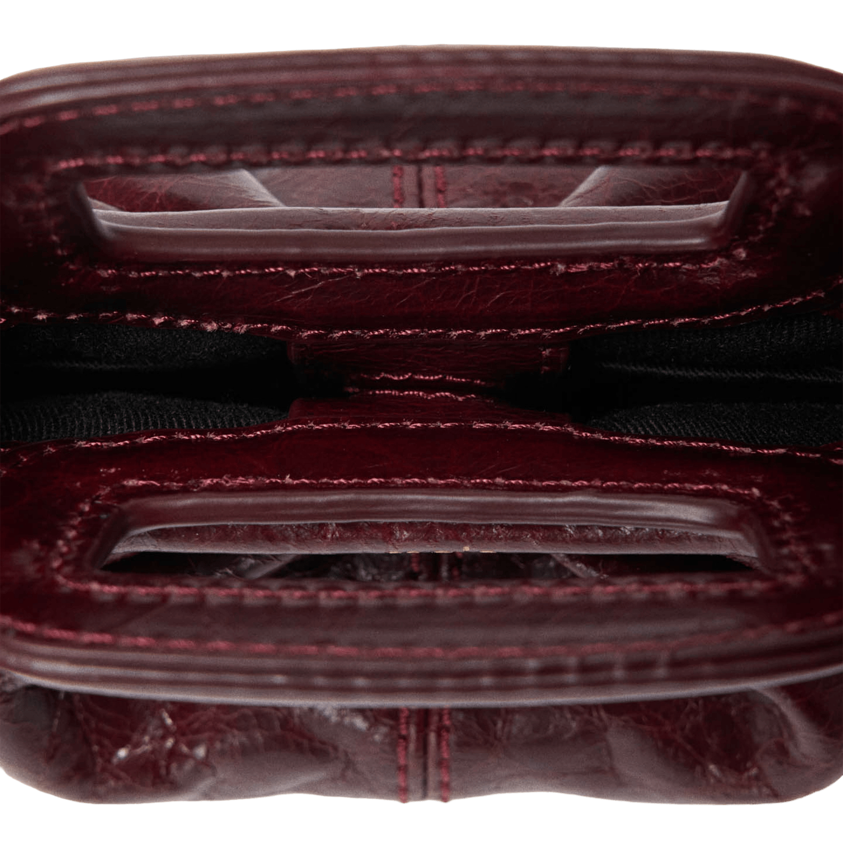 Pochette en cuir craquelé MAJE Rouge