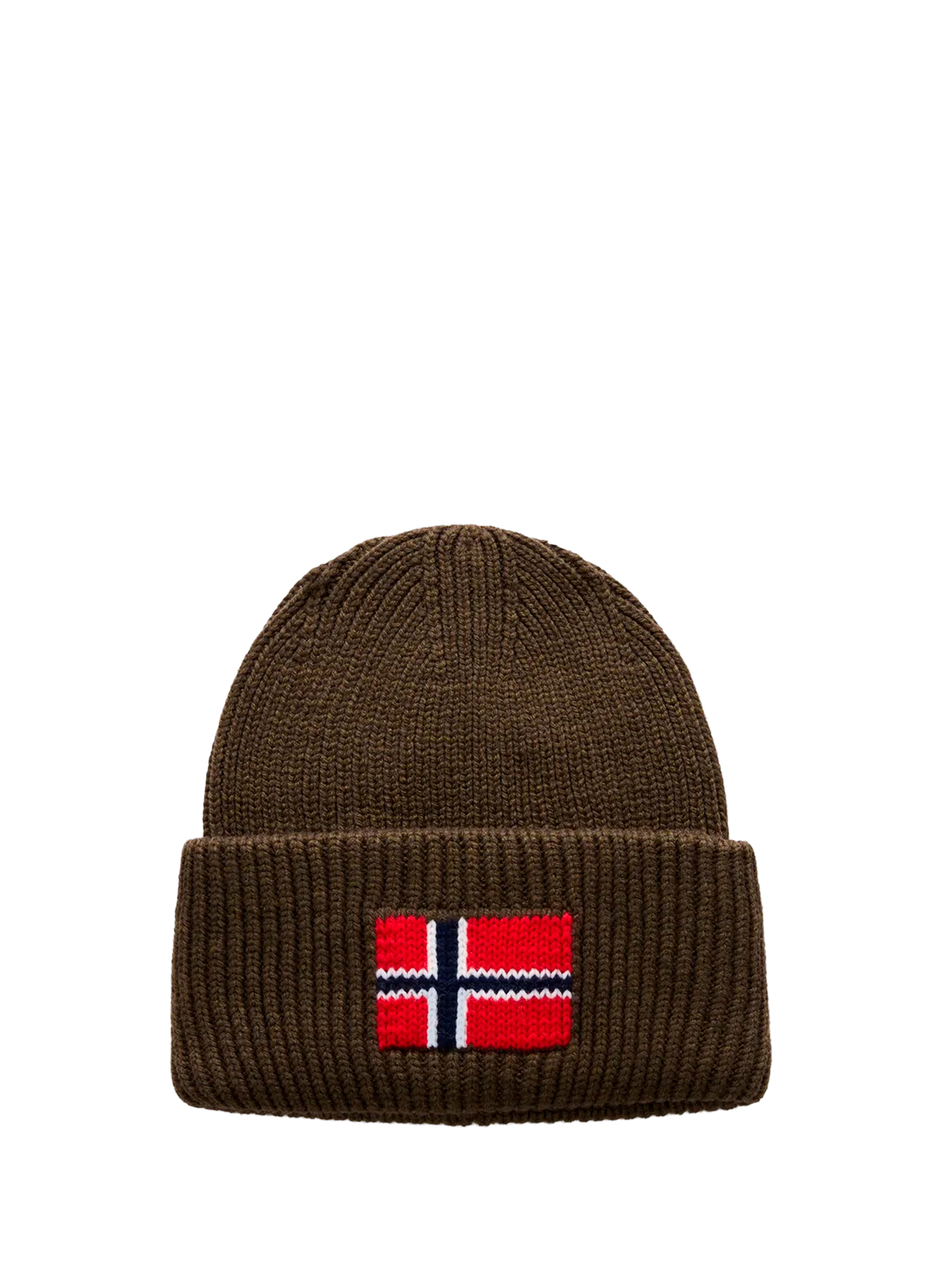 NAPAPIJRI Bonnet côtelé en laine mélangée Vert