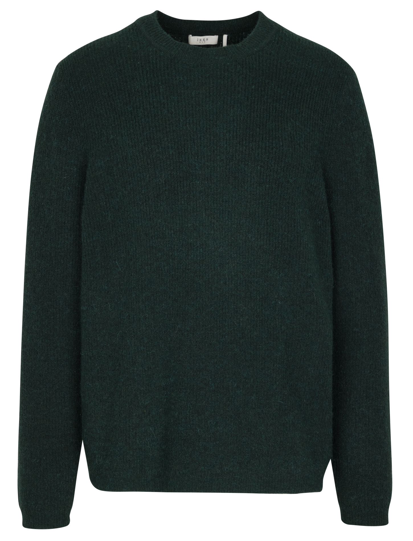 Pull col rond droit en tricot mousseux IKKS Vert