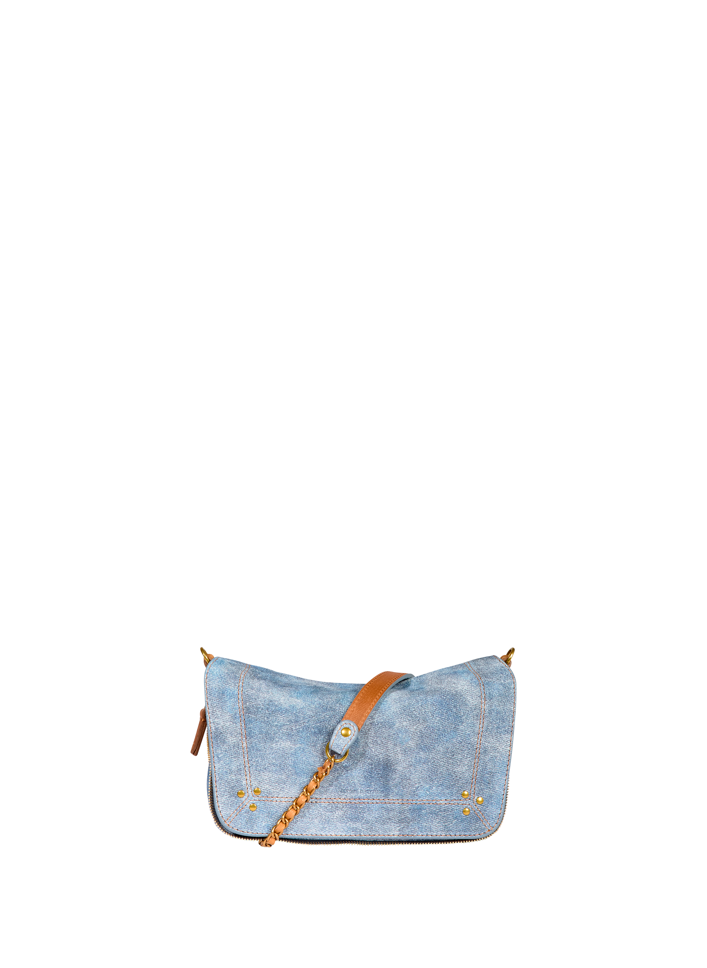 Sac bandoulière Bobi S en cuir de veau et chèvre JÉRÔME DREYFUSS Bleu