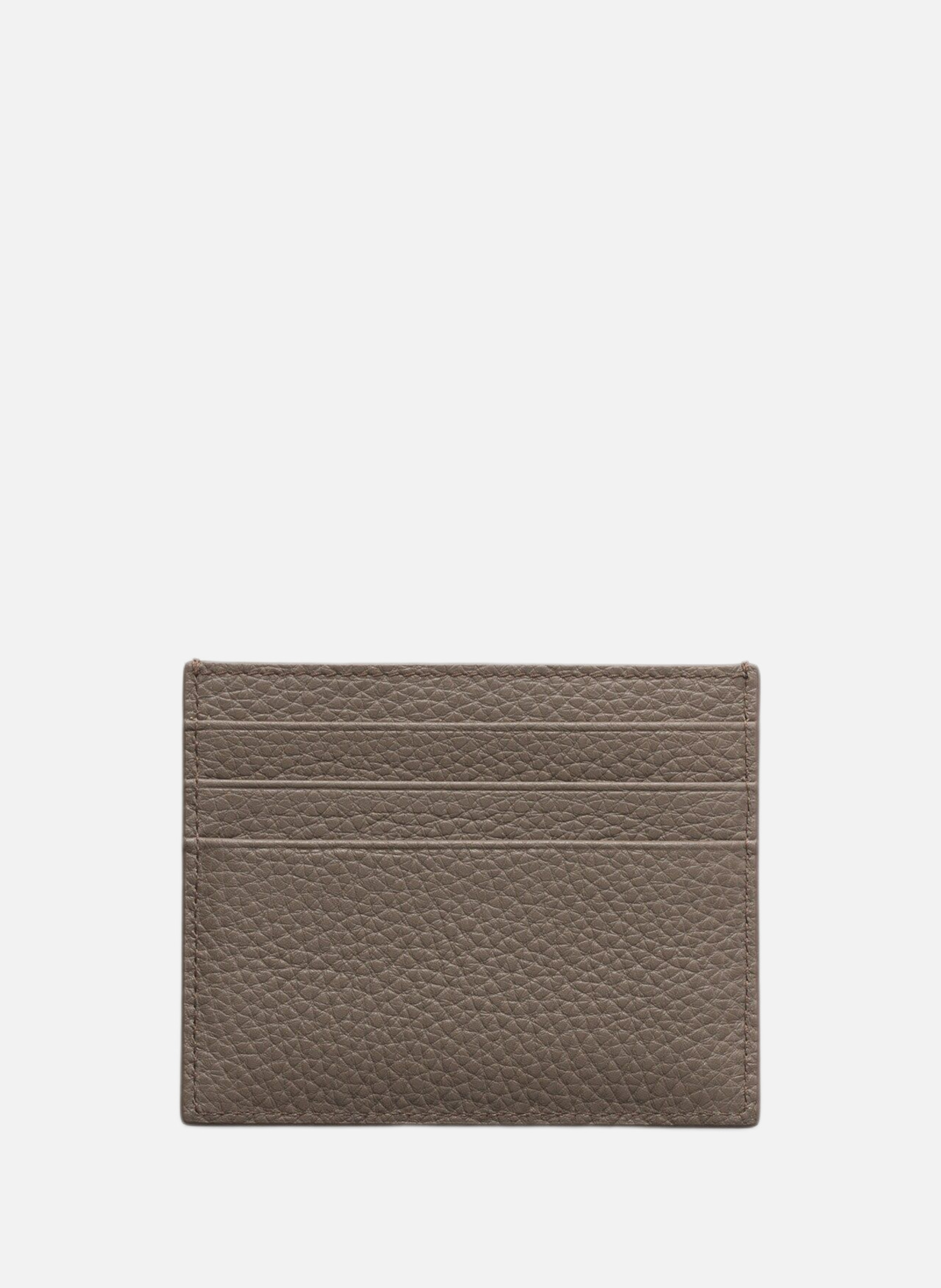 Porte-cartes en cuir PRADA Gris