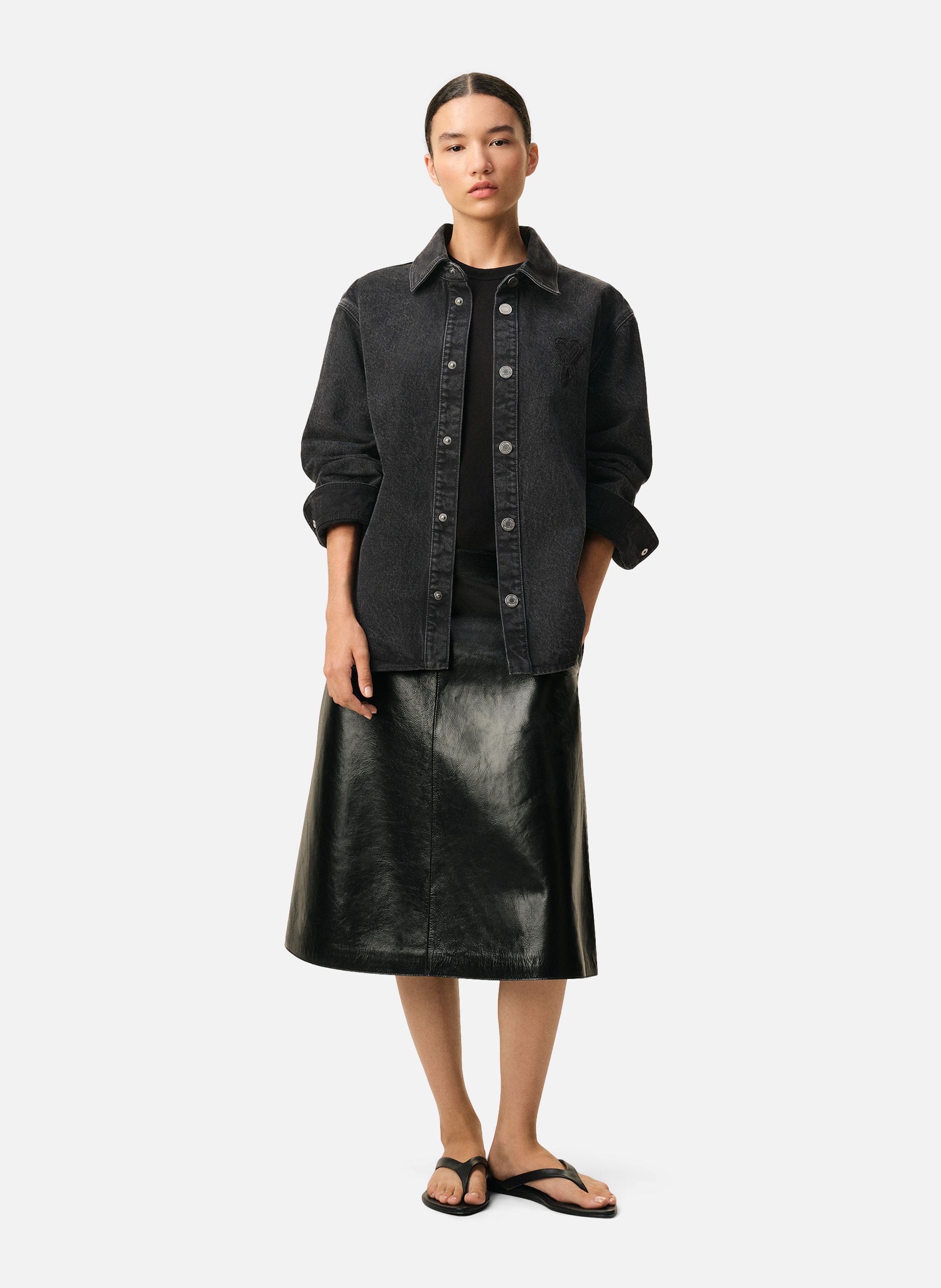 Surchemise ami de coeur en crochet unisexe en coton AMI PARIS Noir