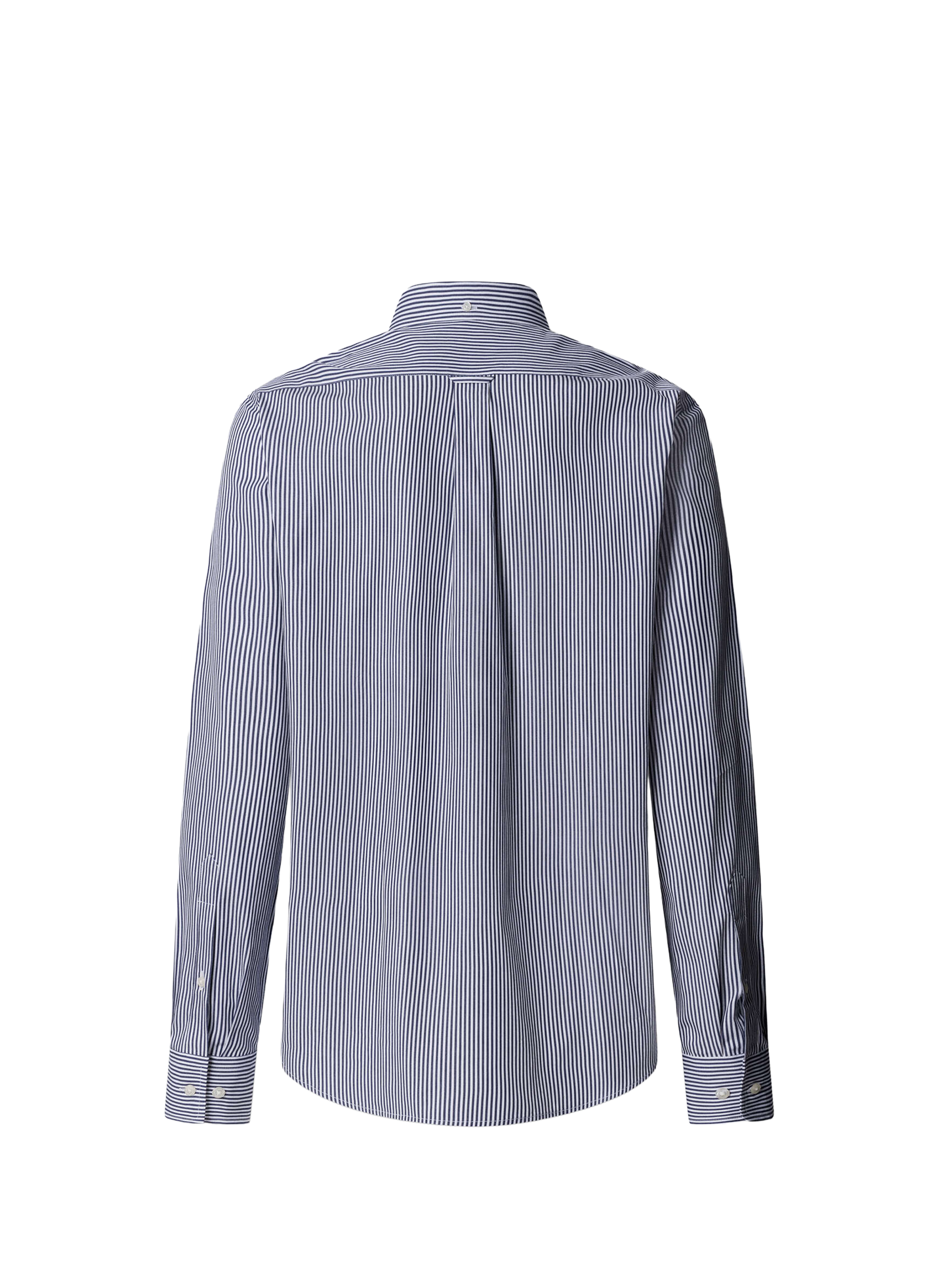 Chemise col américain à rayures en coton FACONNABLE Bleu