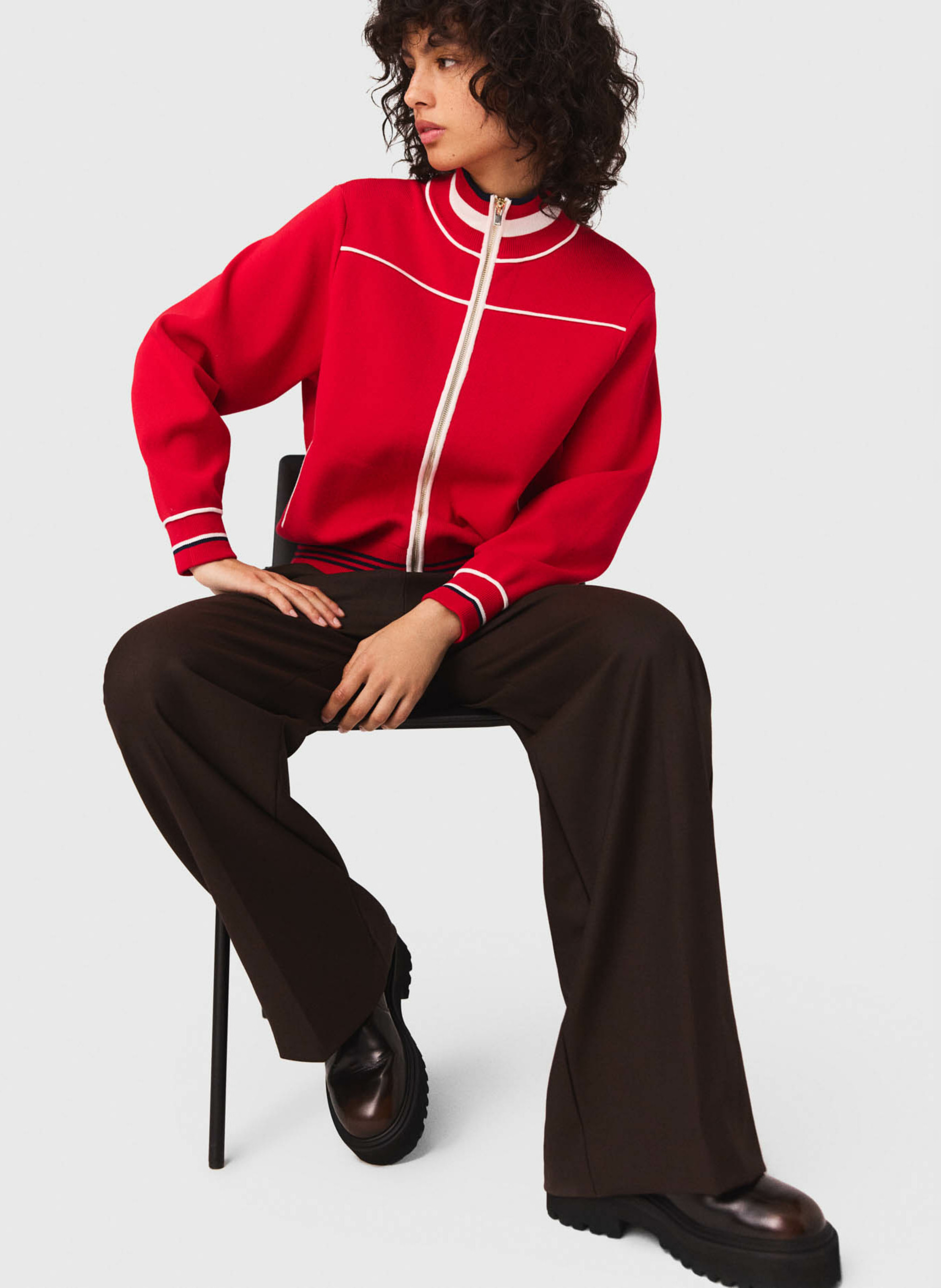 Pantalon à pinces MAJE Marron