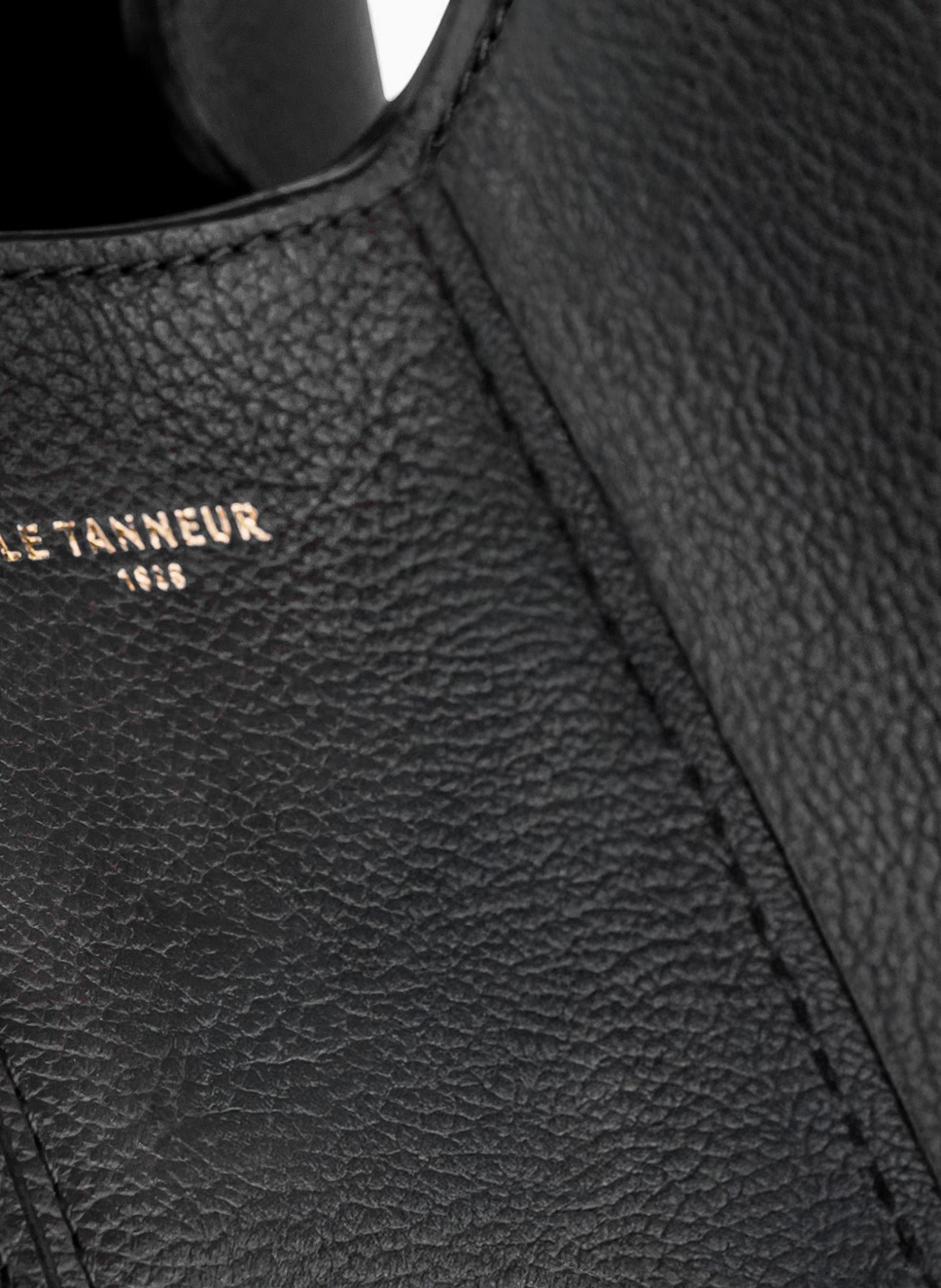 Petit sac à main juliette en cuir grainé LE TANNEUR Noir