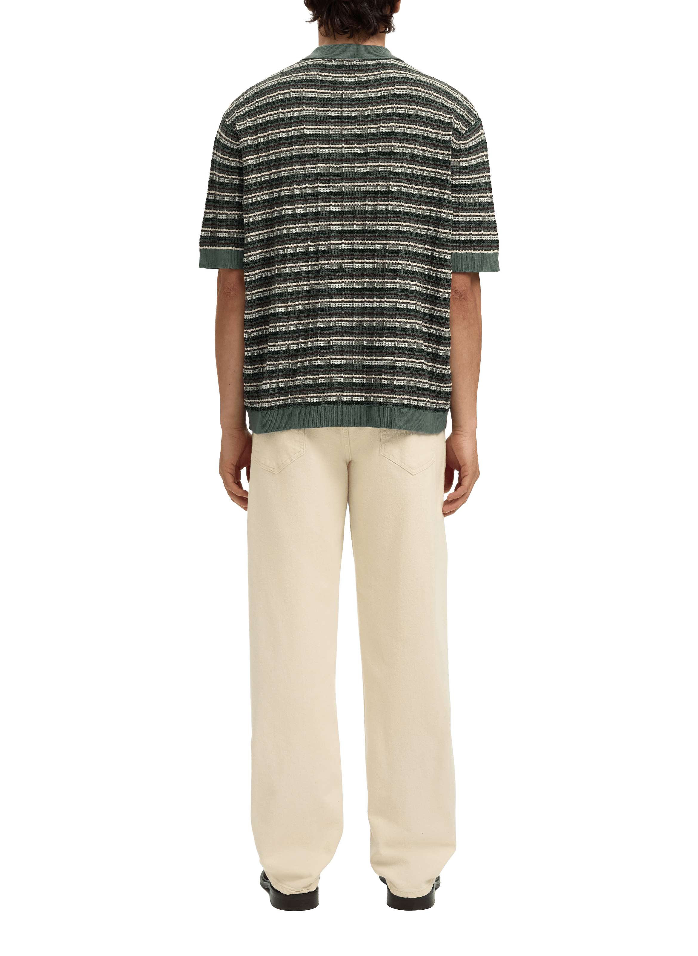 Polo manches courtes en coton SELECTED Vert