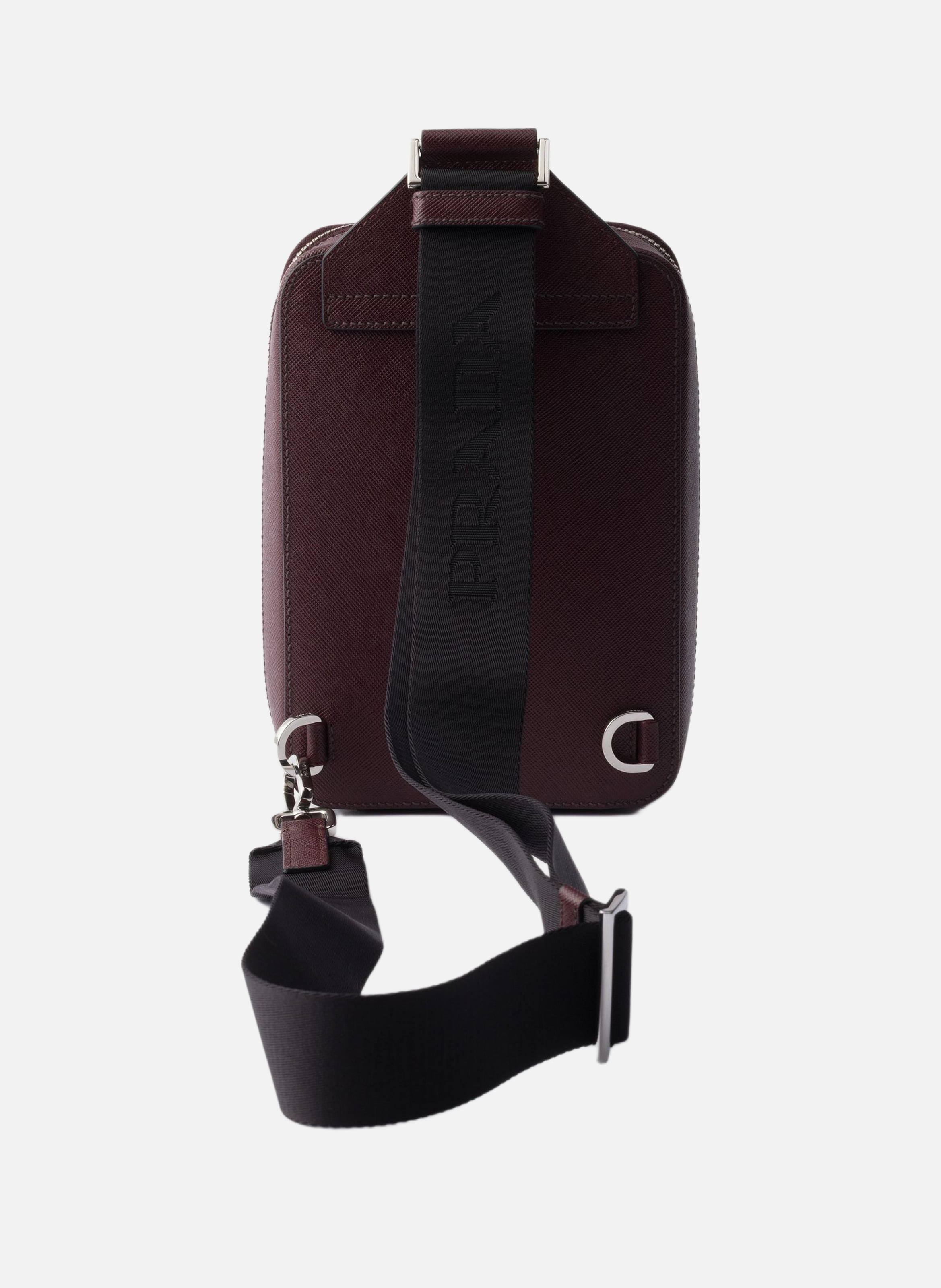 Sac prada brique en cuir saffiano PRADA Rouge