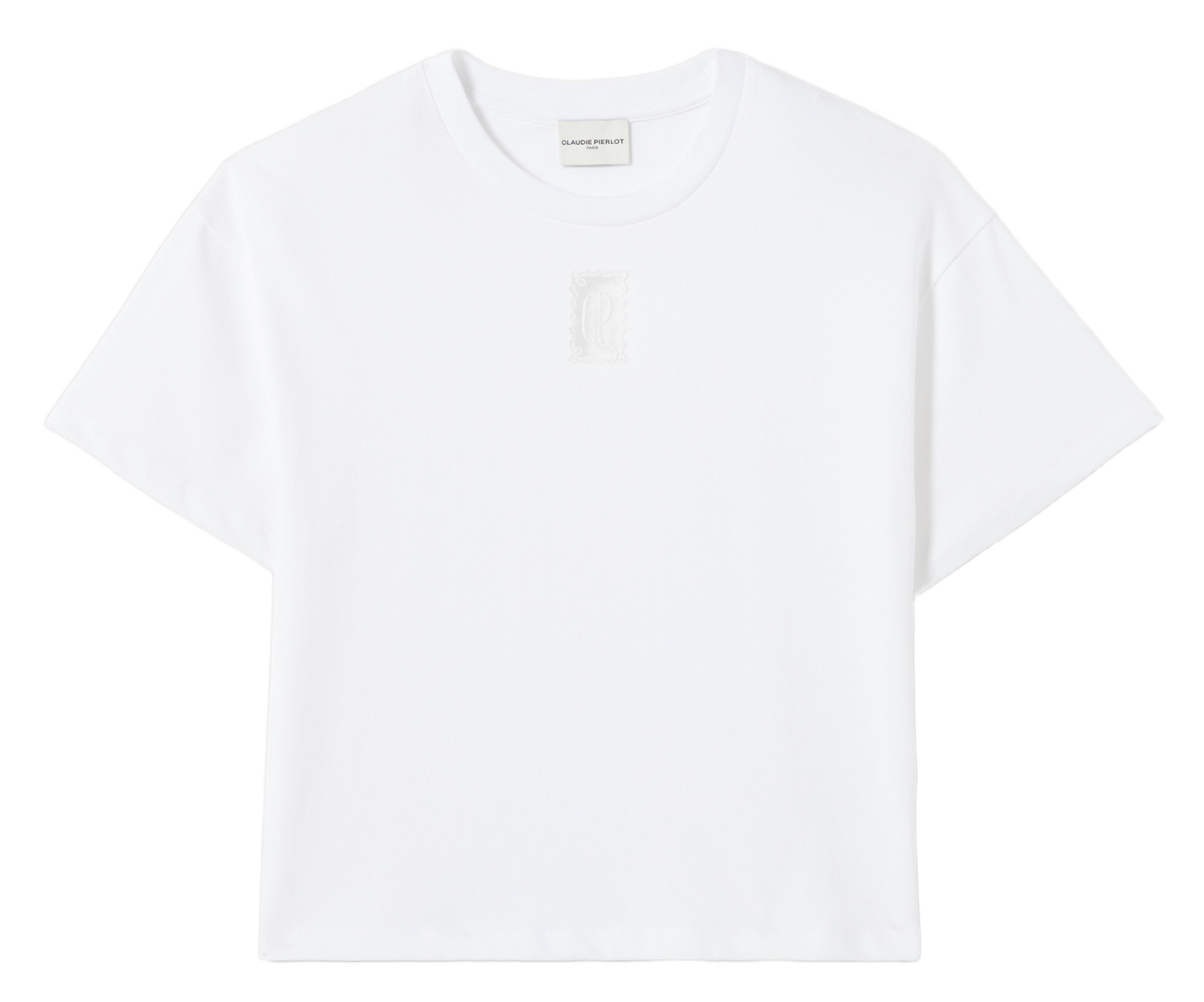 Tee-shirt col rond en coton CLAUDIE PIERLOT Beige
