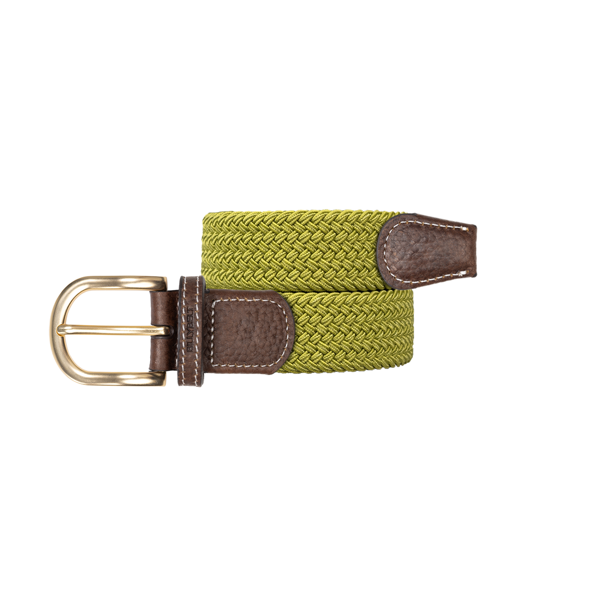 Ceinture tressée élastique unie BILLYBELT Vert