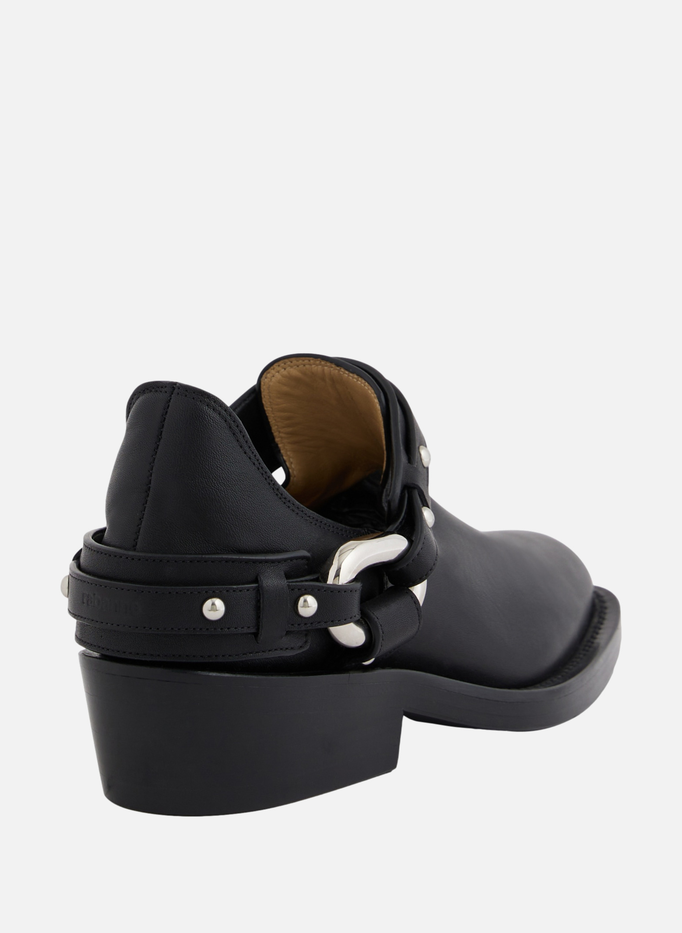 Bottines biker en cuir RABANNE Noir