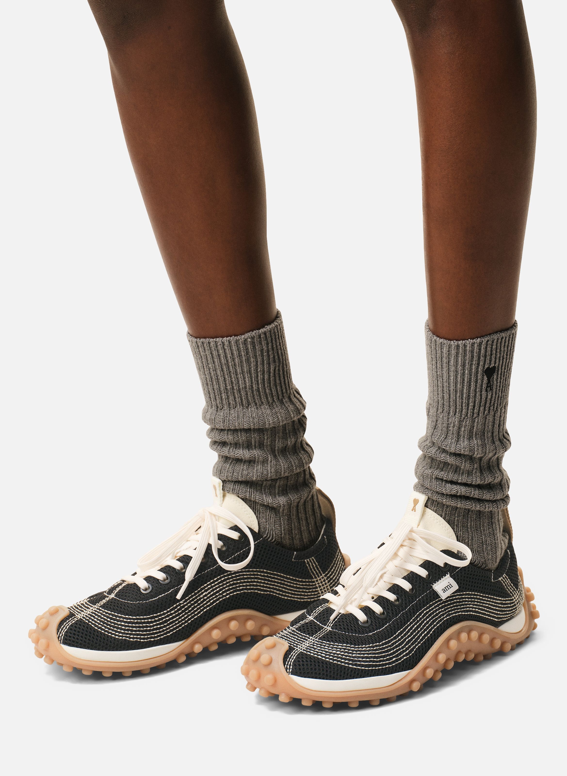 Baskets Mirage En Mesh unisexes AMI PARIS Noir