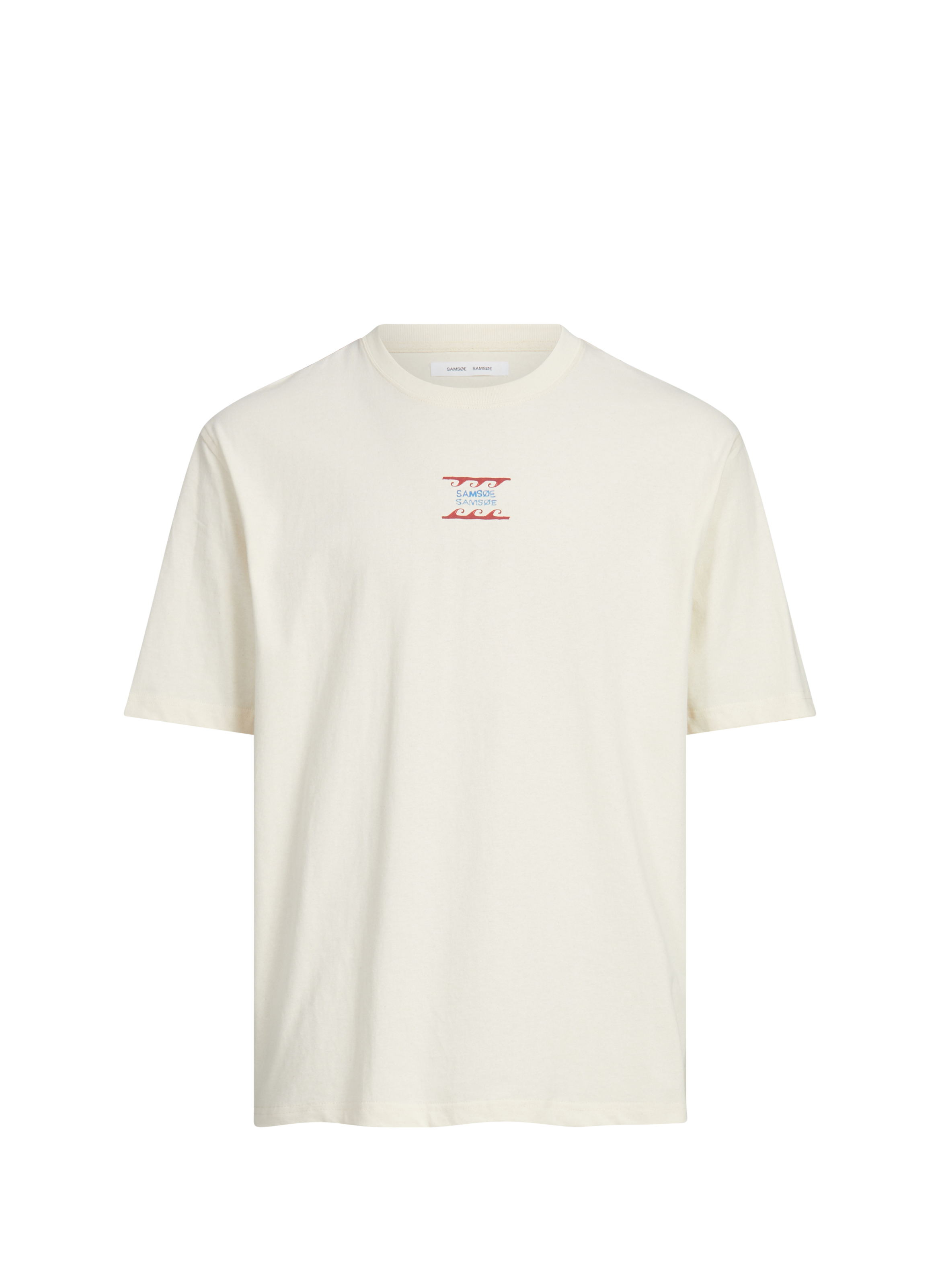 Biker-style cotton t-shirt SAMSOE SAMSOE Beige