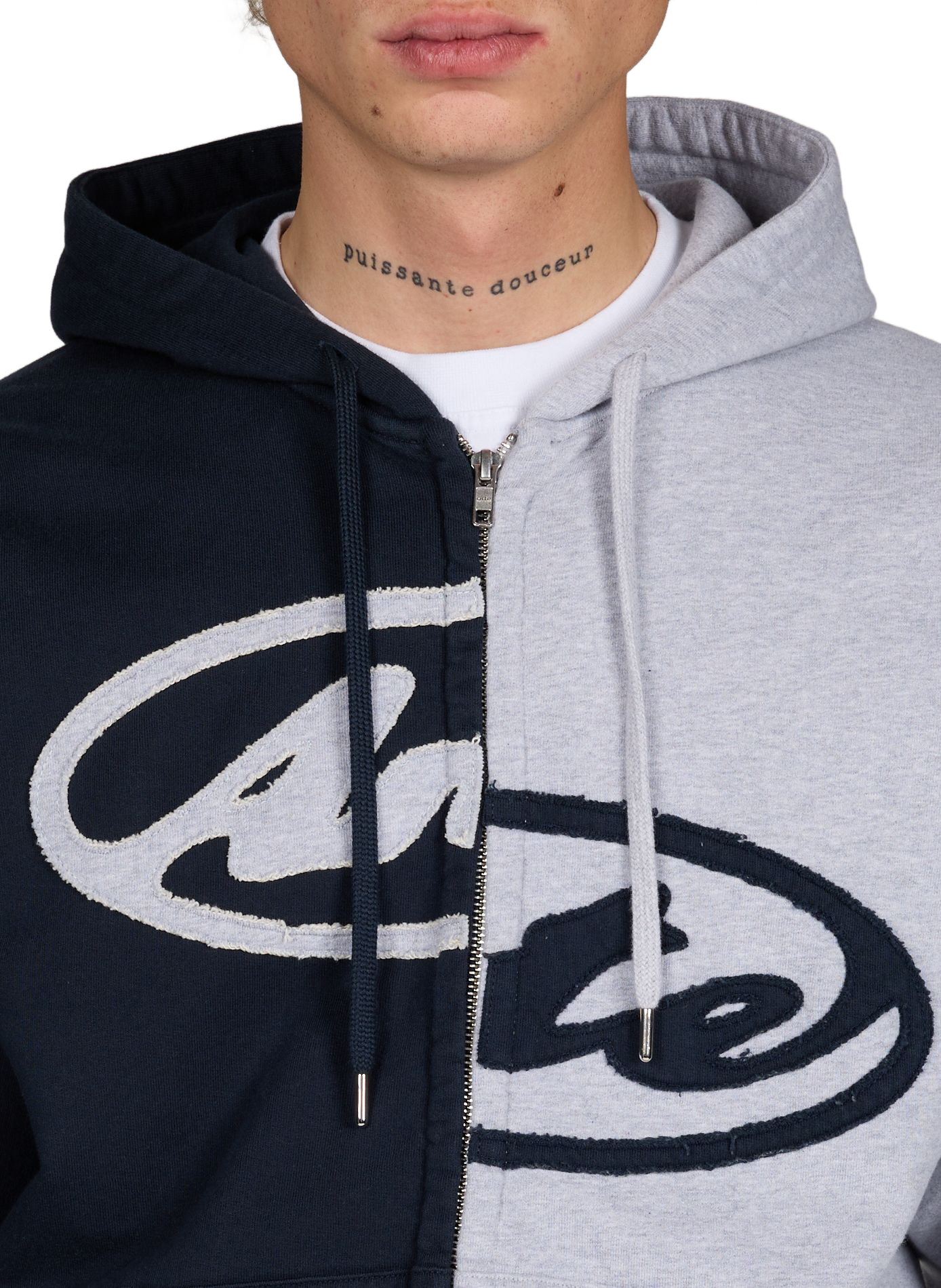 Zip-up hooded cotton sweatshirt ARTE ANTWERP Blue