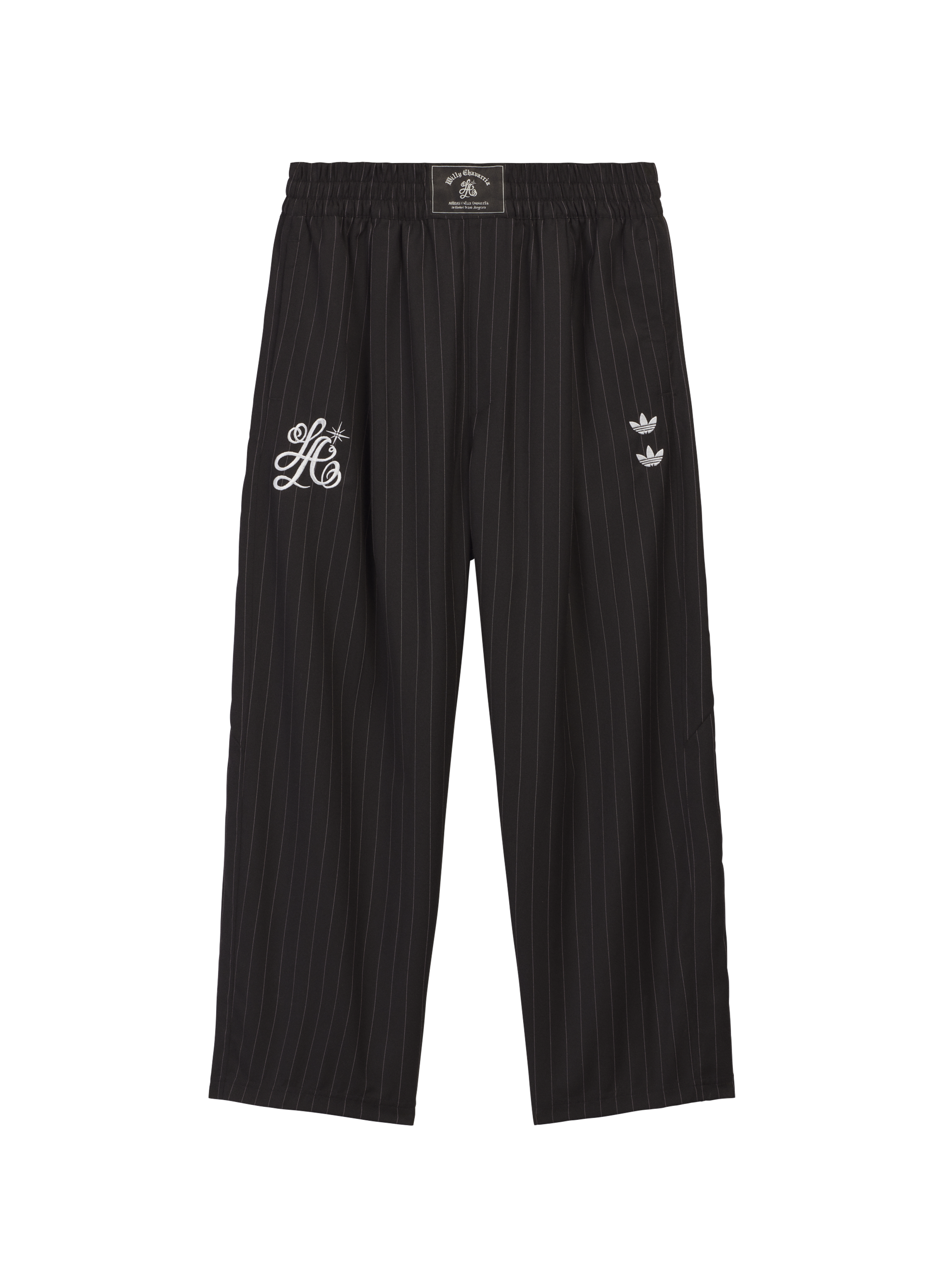 Wide-leg striped trousers in mixed merino wool ADIDAS Grey