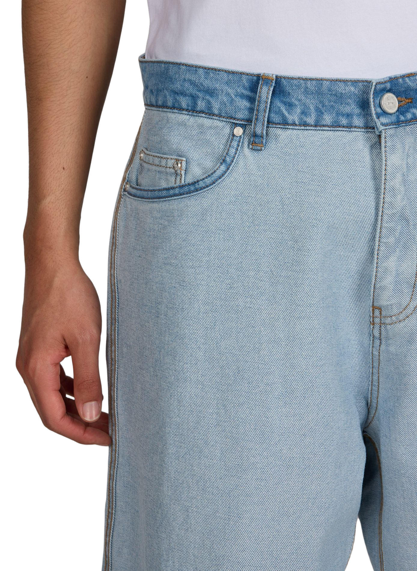 Short denim droit en coton ARTE ANTWERP Bleu