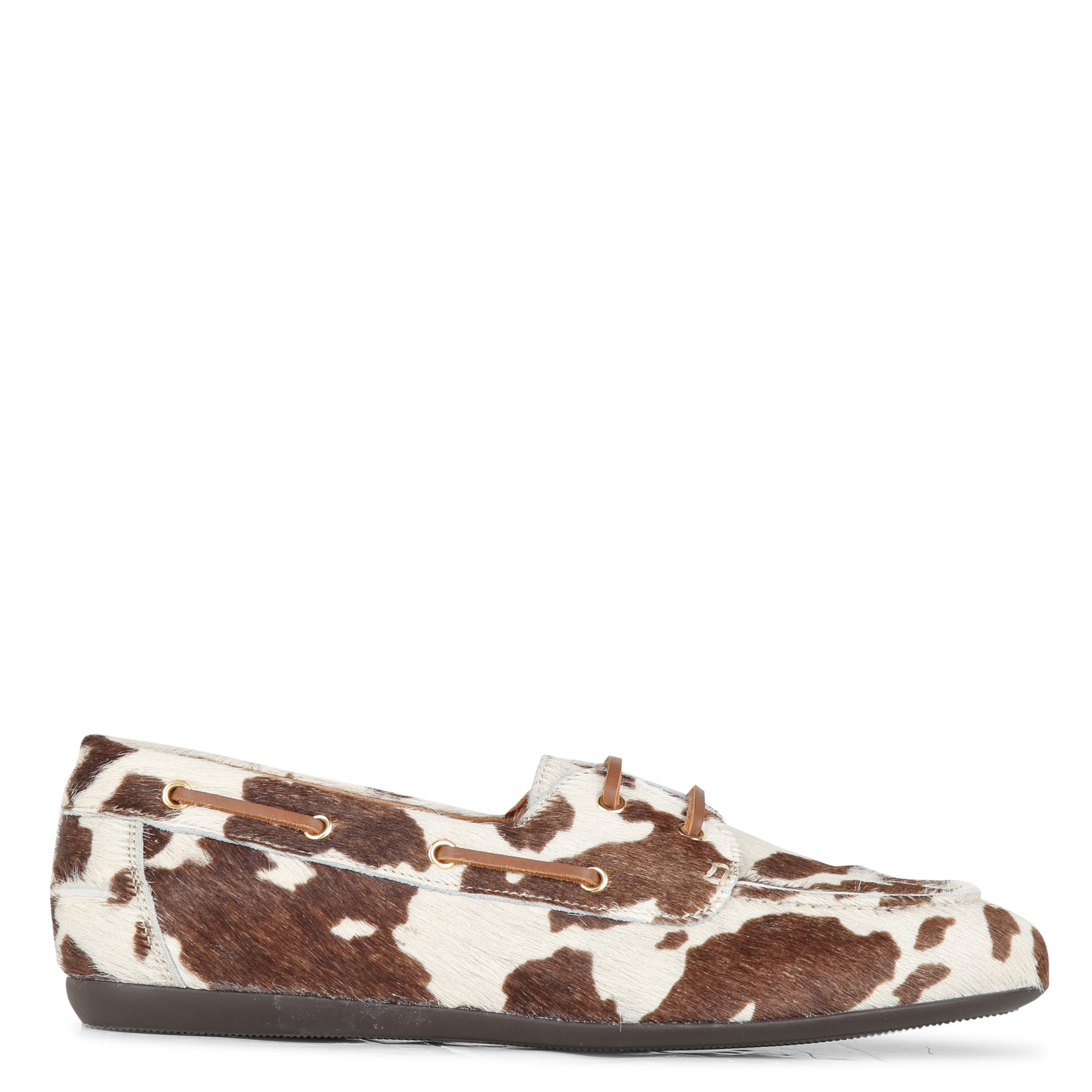 Chaussures bateau en cuir pony imprimé betsy BOBBIES Multicolore