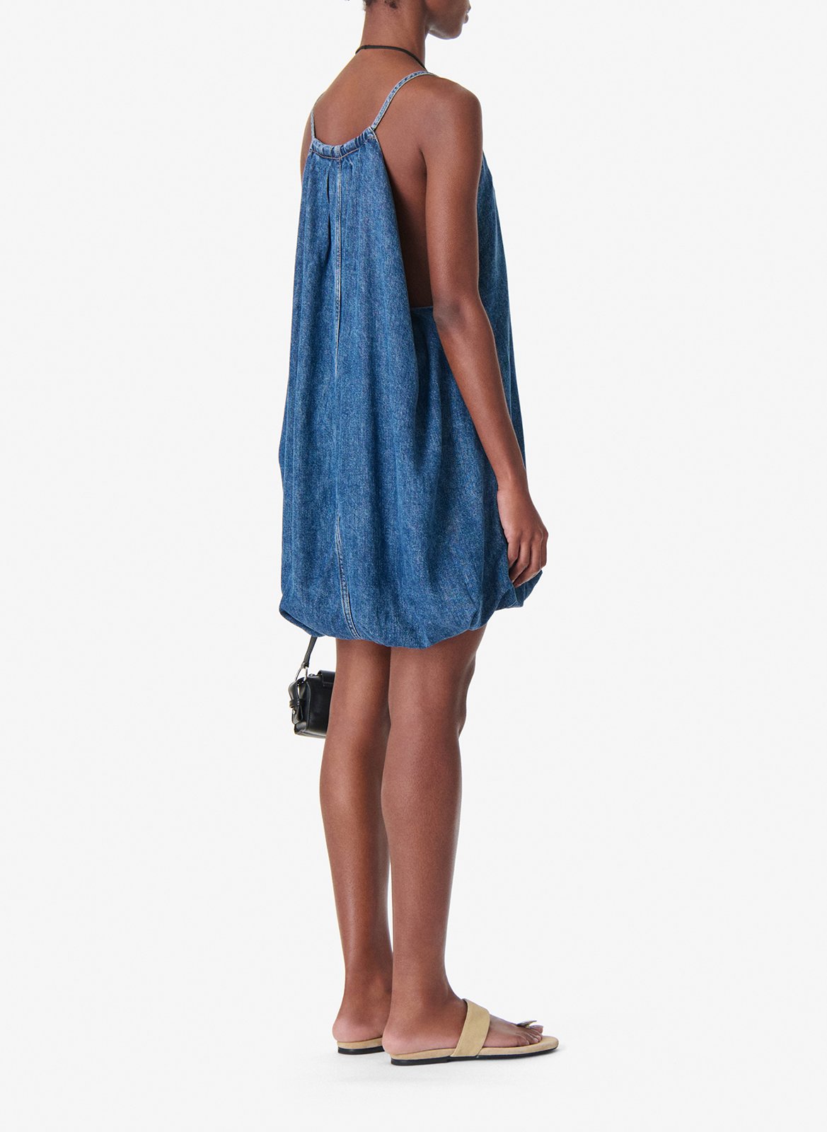 Robe courte col rond en coton justina IRO Bleu