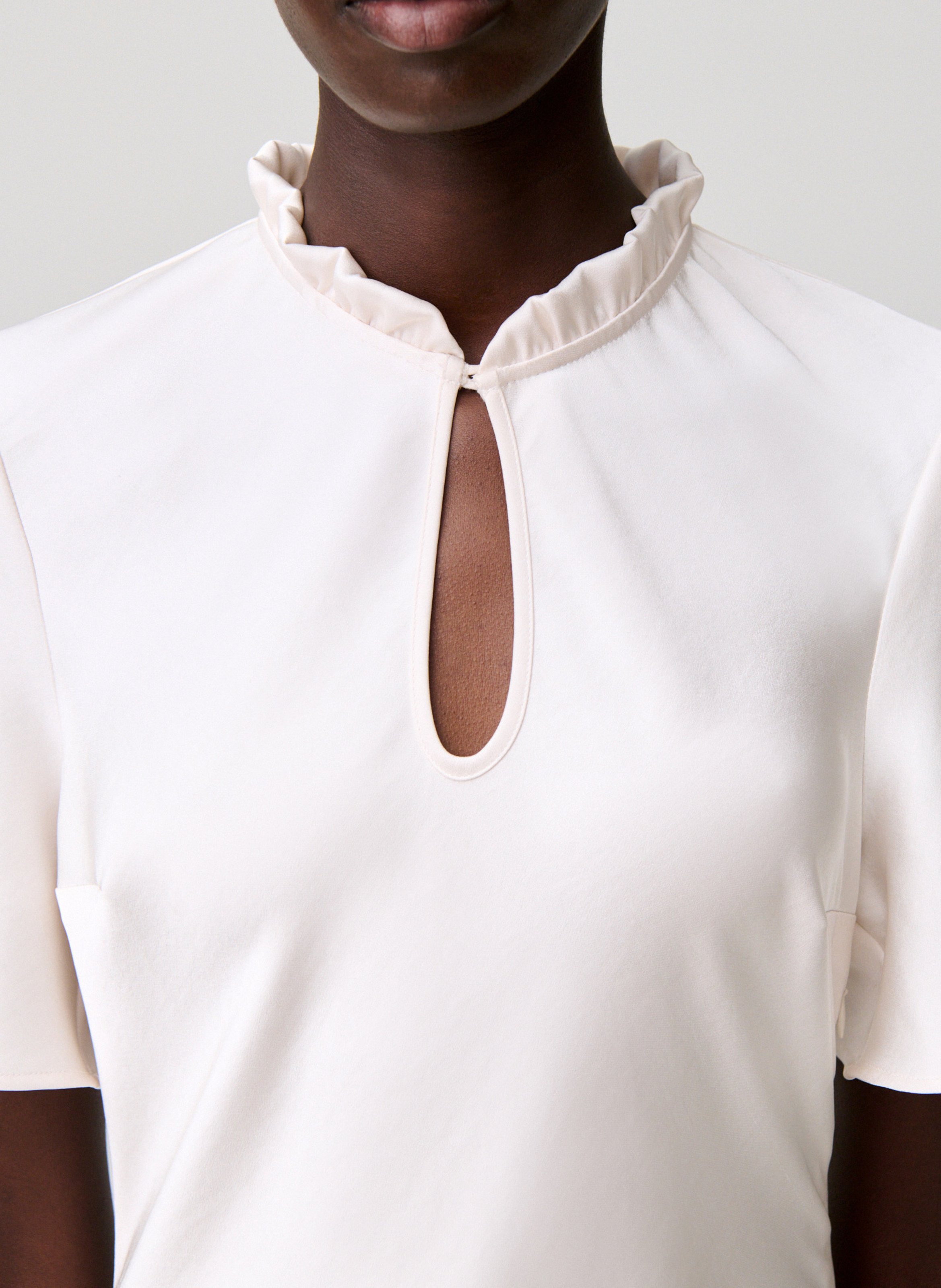 Robe longue fendue unie CLAUDIE PIERLOT Blanc