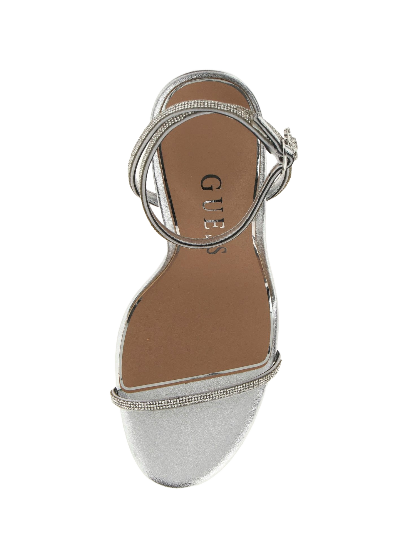 Sandales à talon Charmer à strass GUESS Argent