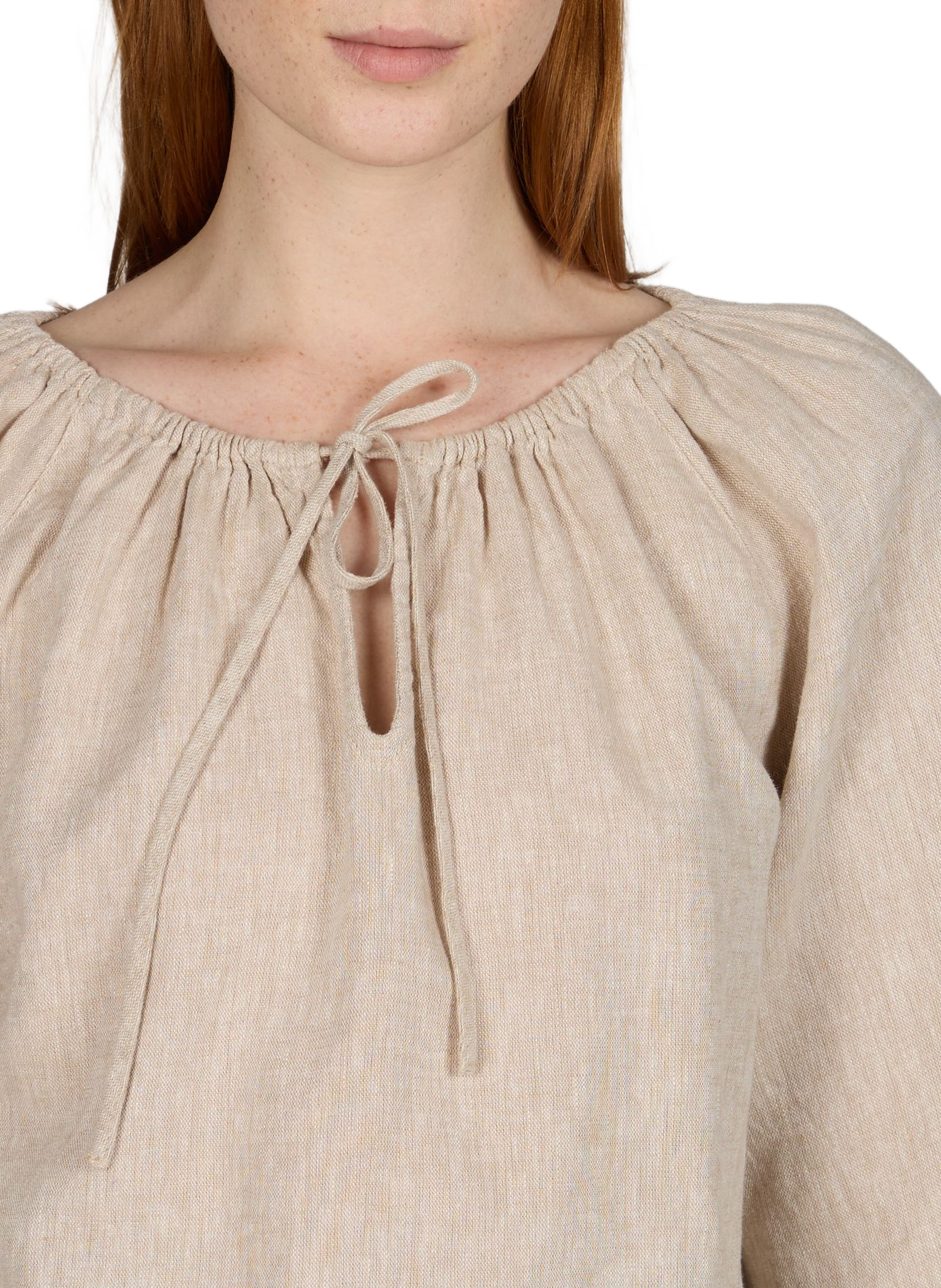 Linen blend Viana Ginia top MSCH Beige