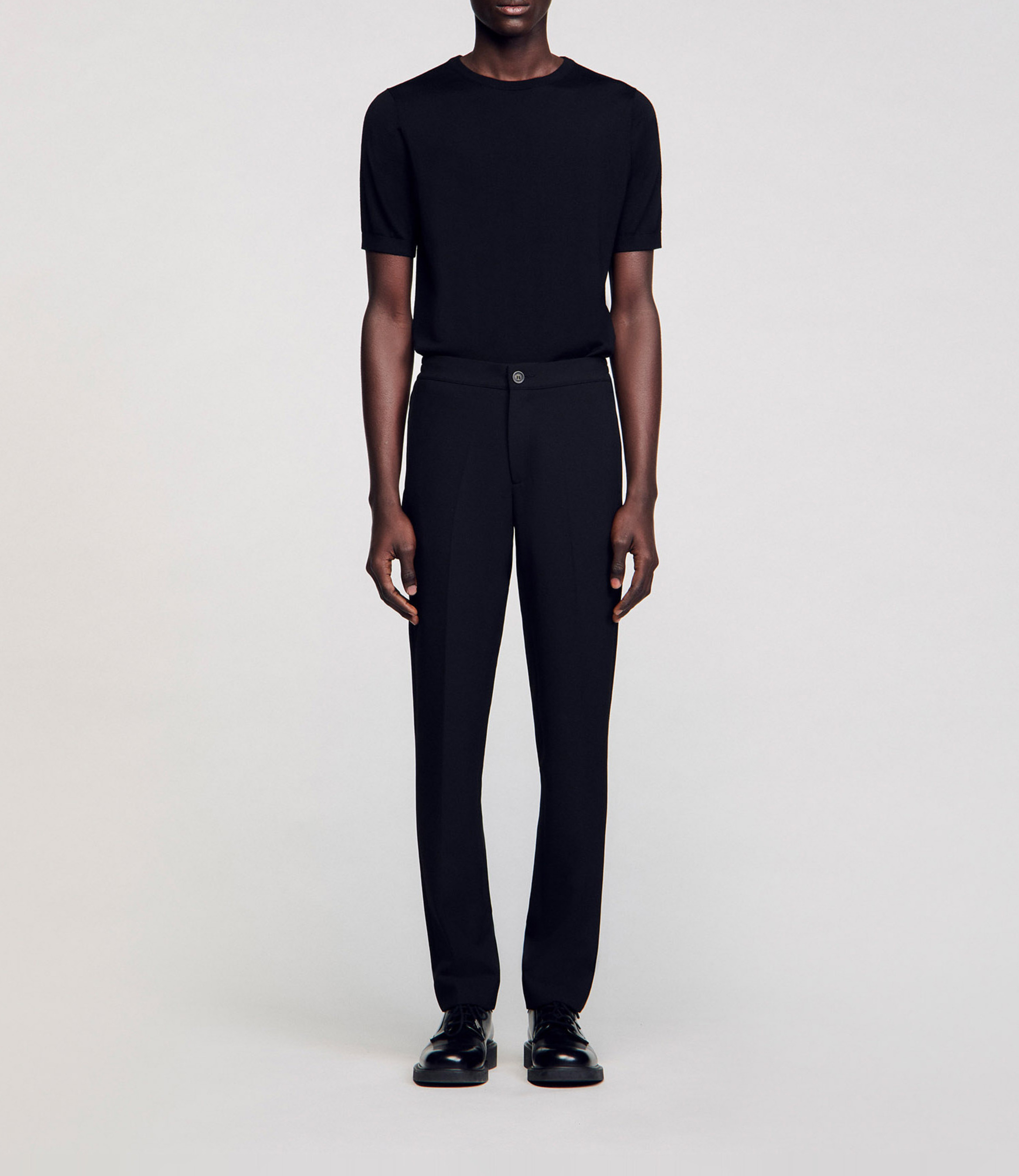 Pantalon droit SANDRO Noir